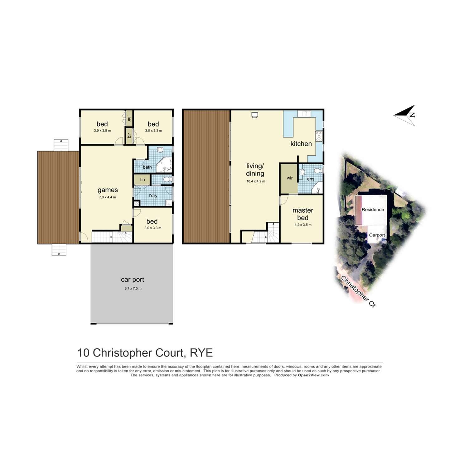Floorplan of Homely house listing, 10 Christopher Court, Rye VIC 3941