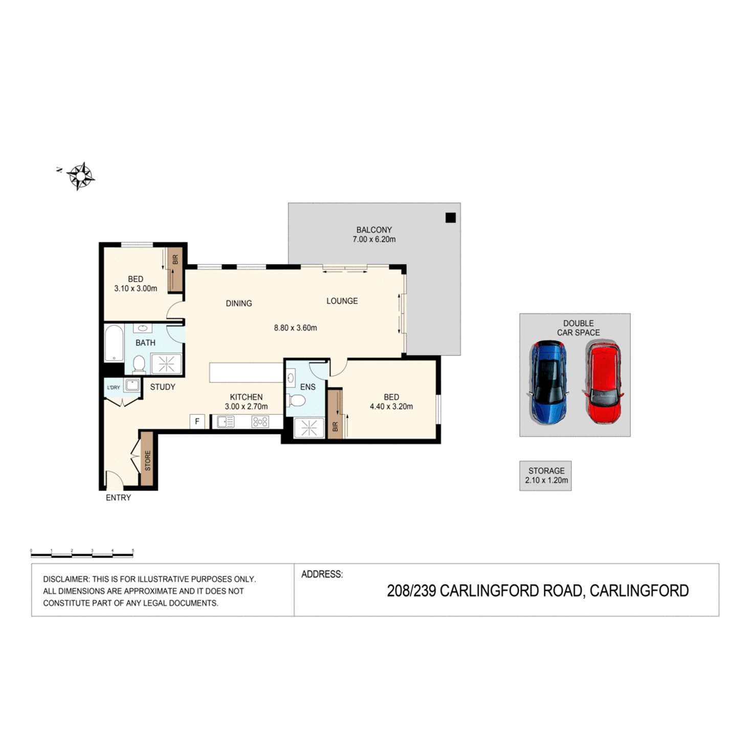 Floorplan of Homely apartment listing, 208/239 Carlingford Road, Carlingford NSW 2118