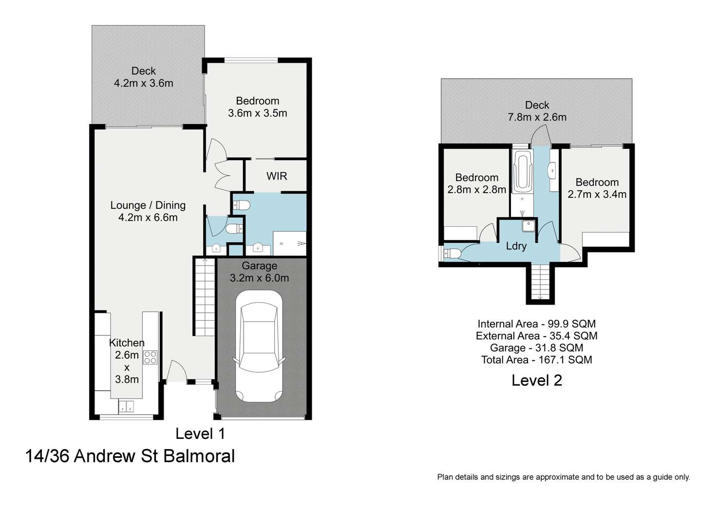 Floorplan of Homely townhouse listing, 14/36 Andrew Street, Balmoral QLD 4171