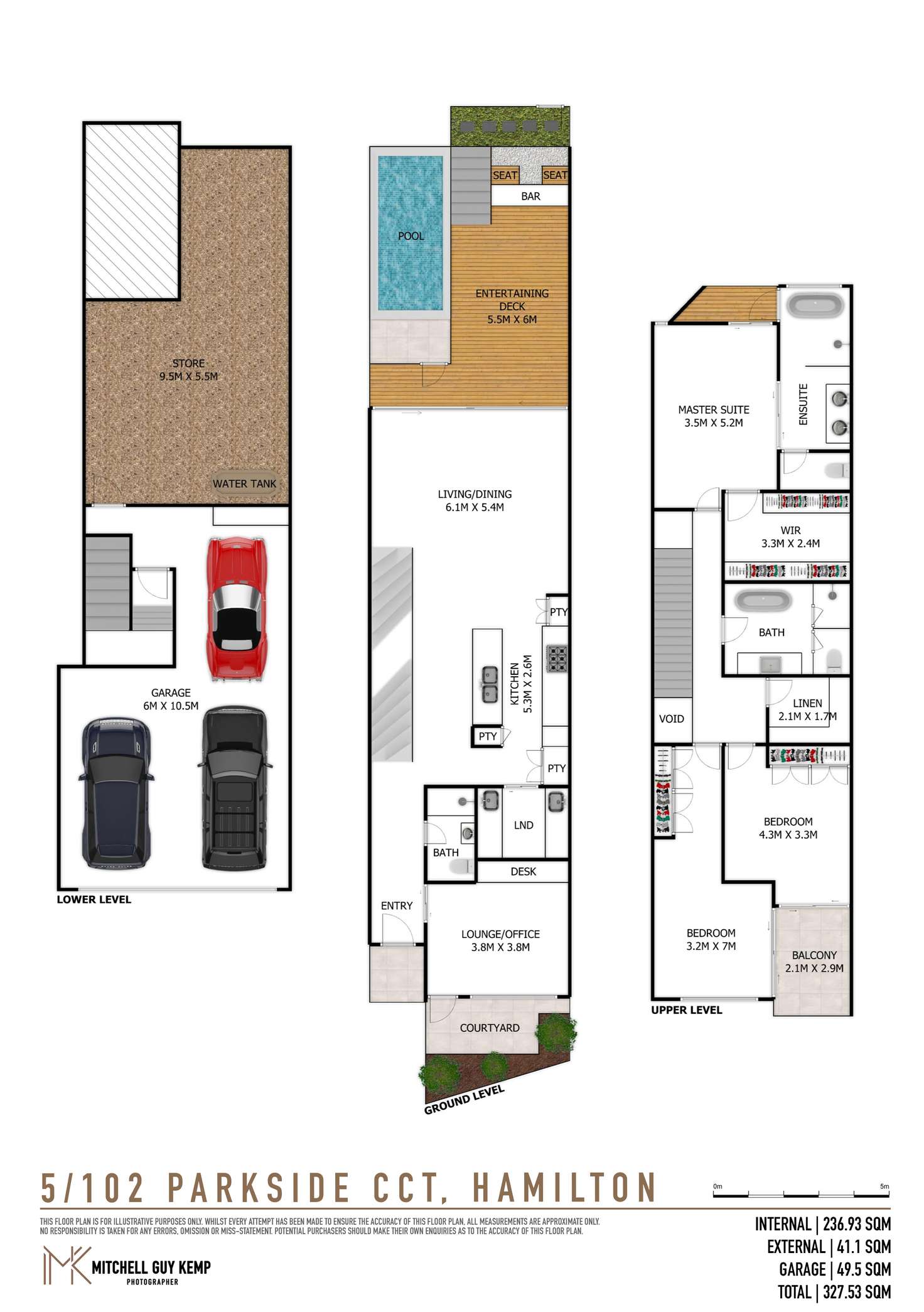 Floorplan of Homely house listing, 5/102 Parkside Circuit, Hamilton QLD 4007