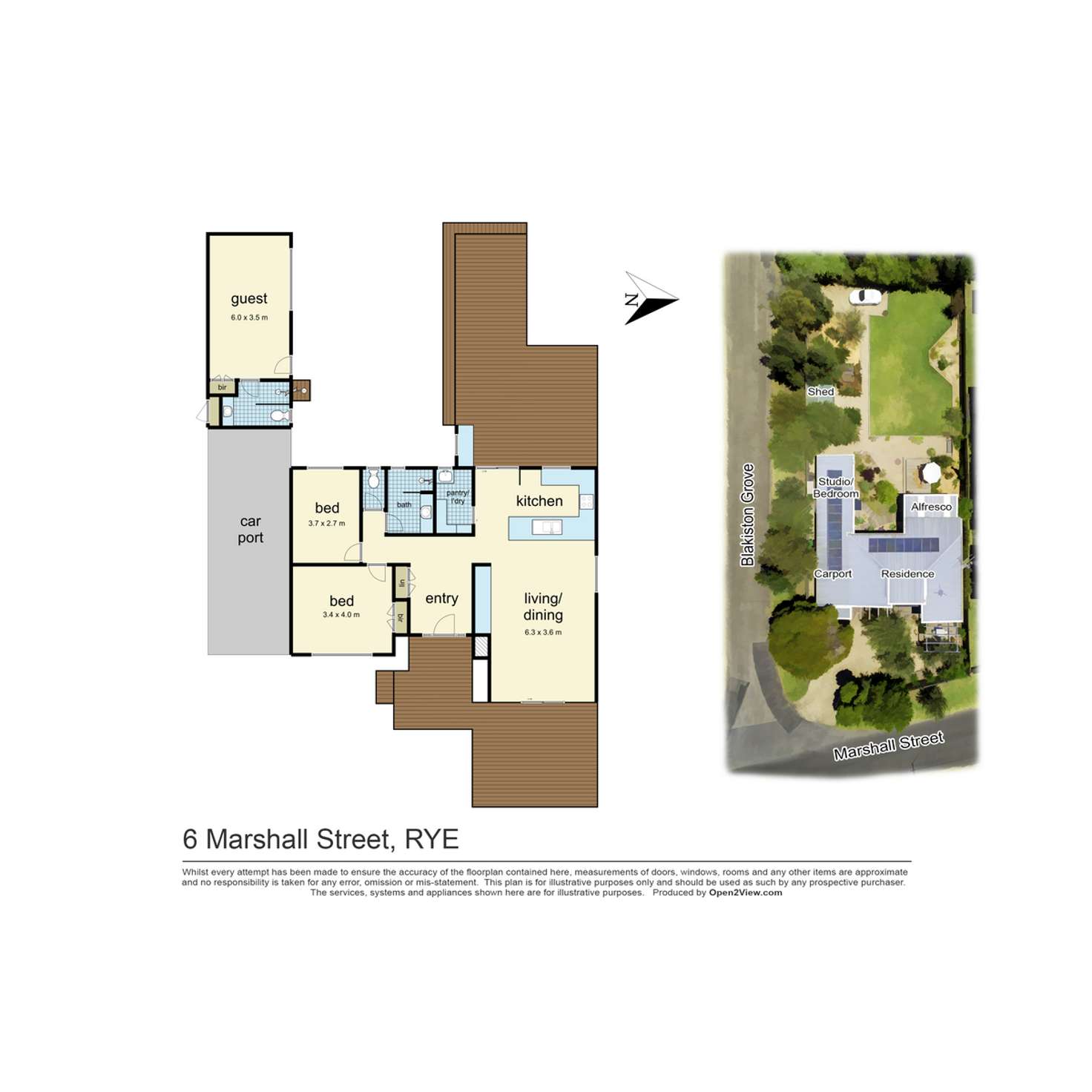 Floorplan of Homely house listing, 6 Marshall Street, Rye VIC 3941