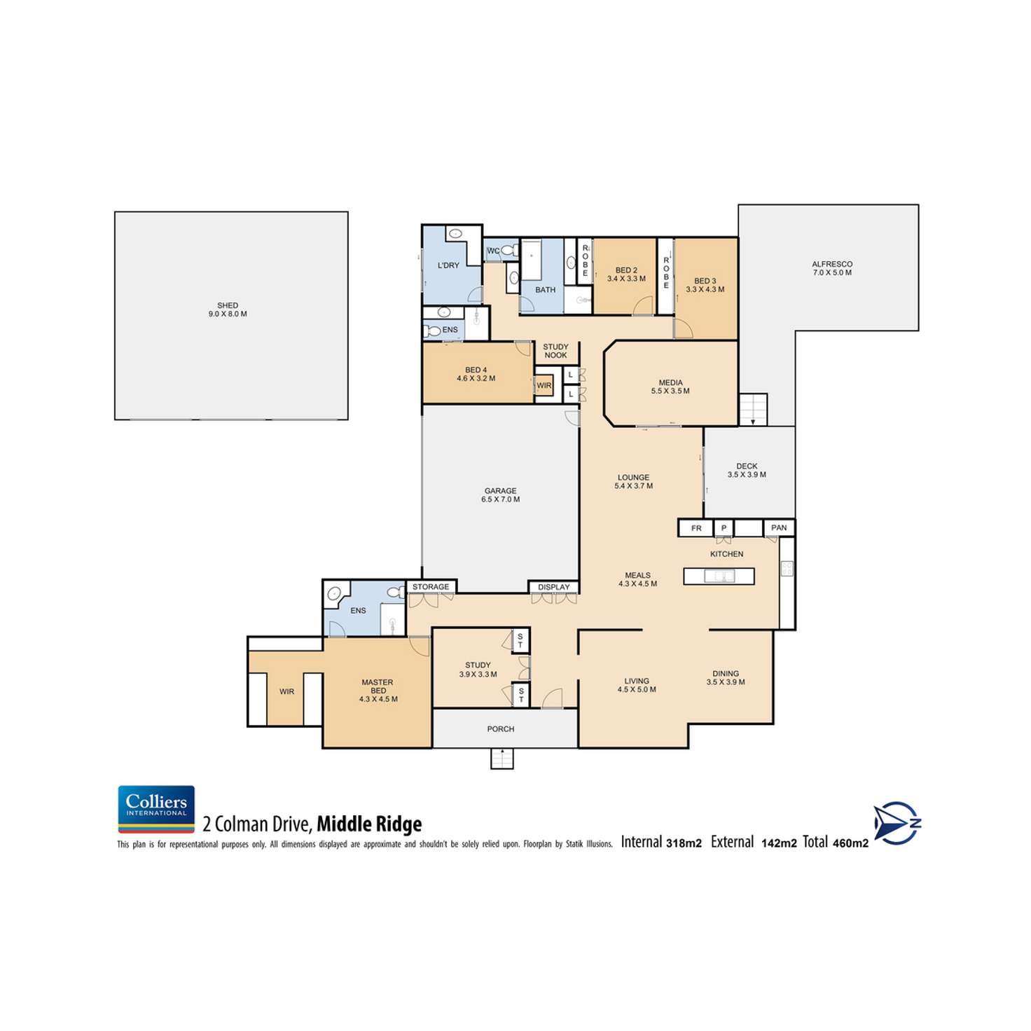 Floorplan of Homely house listing, 2 Colman Drive, Middle Ridge QLD 4350