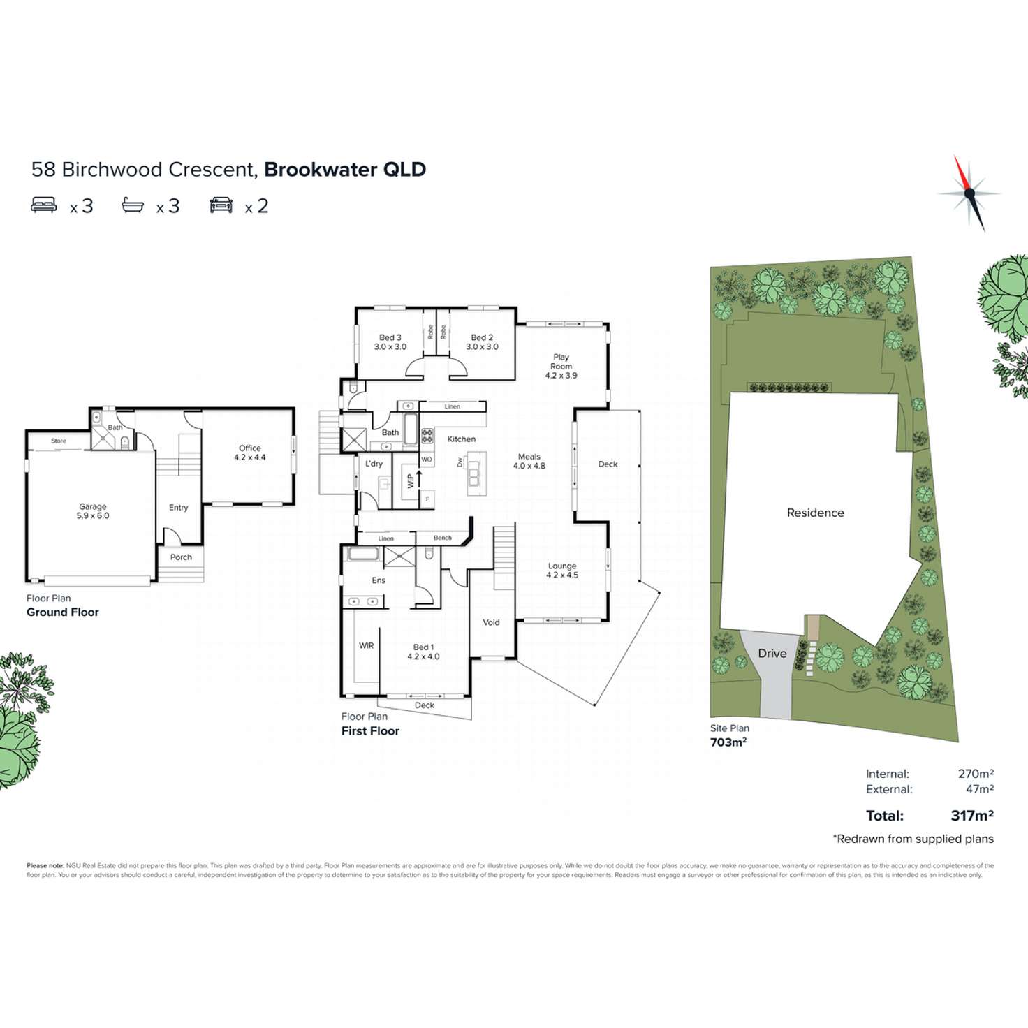 Floorplan of Homely house listing, 58 Birchwood Crescent, Brookwater QLD 4300