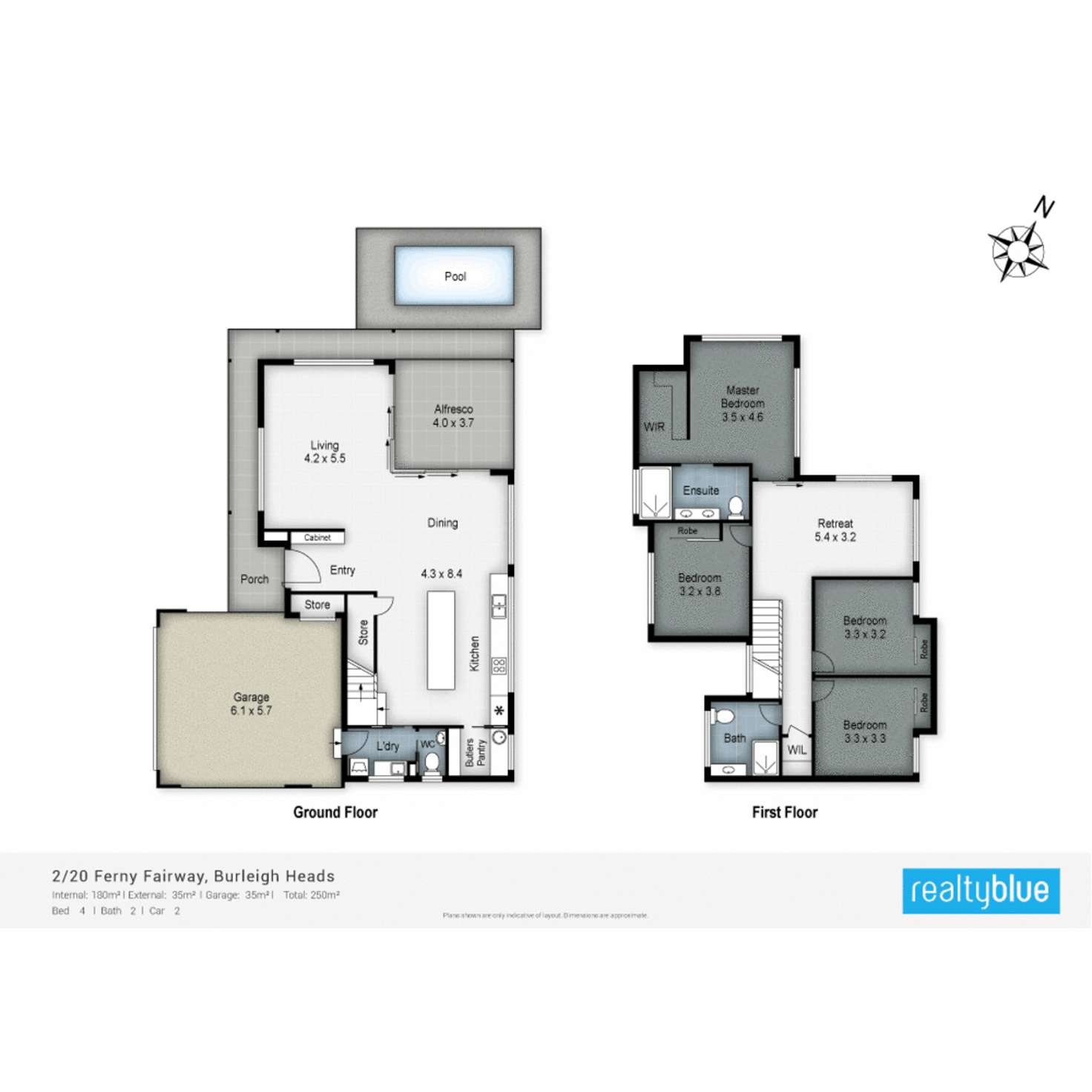 Floorplan of Homely semiDetached listing, 2/20 Ferny Fairway, Burleigh Heads QLD 4220
