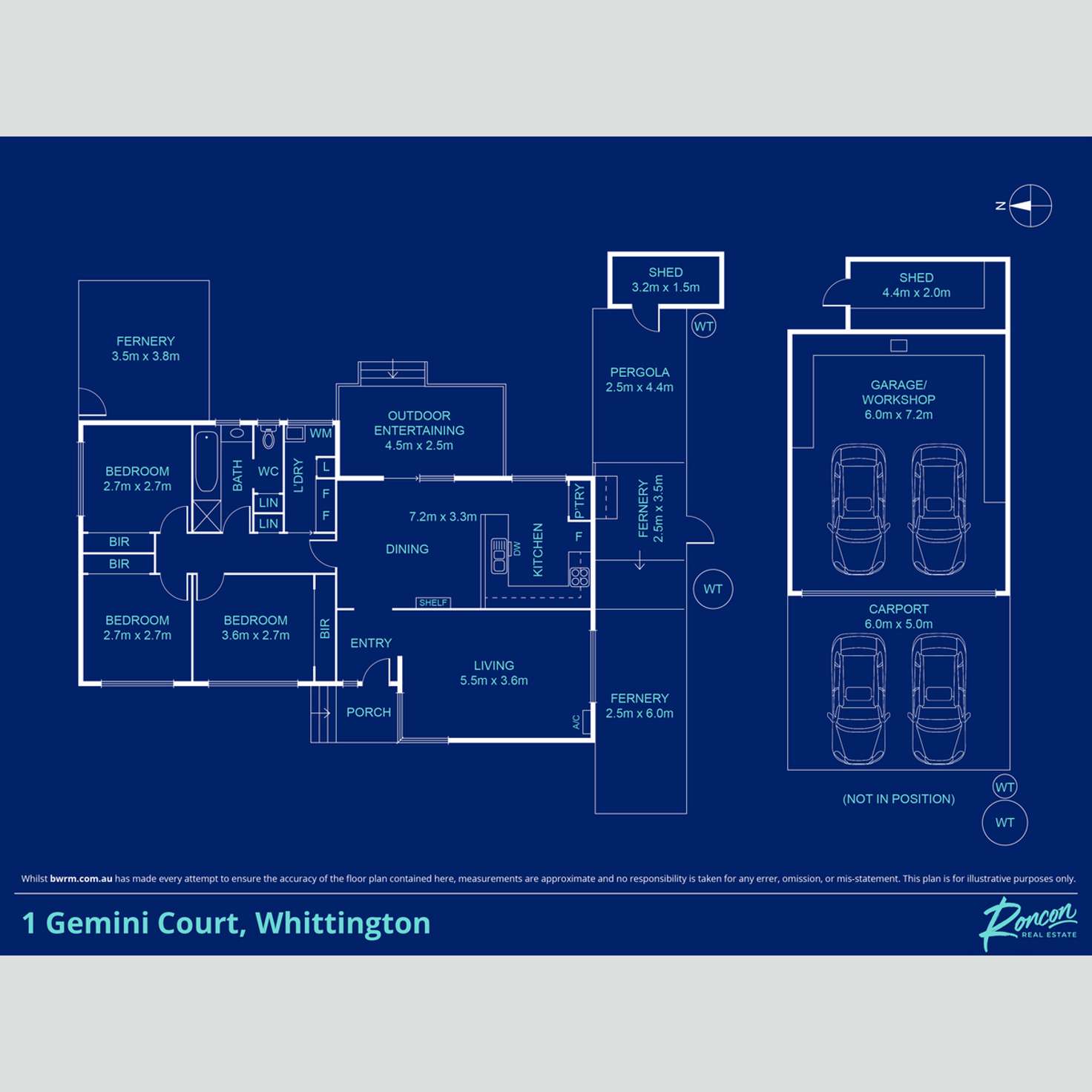 Floorplan of Homely house listing, 1 Gemini Court, Whittington VIC 3219