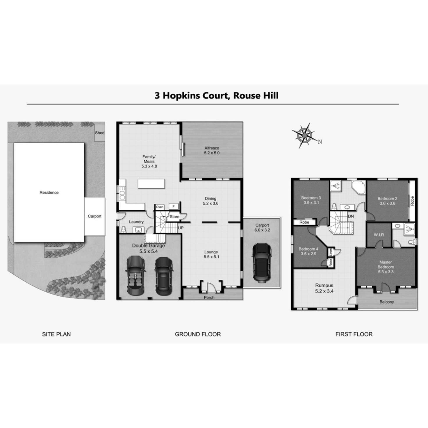 Floorplan of Homely house listing, 3 Hopkins Court, Rouse Hill NSW 2155
