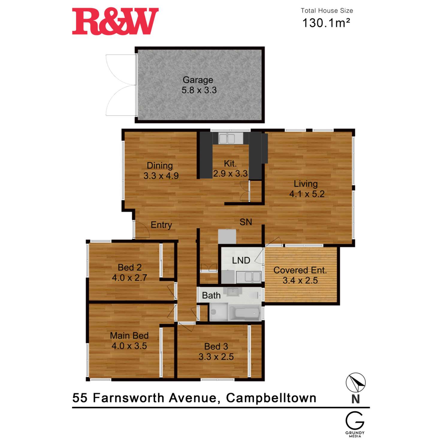 Floorplan of Homely house listing, 55 Farnsworth Avenue, Campbelltown NSW 2560