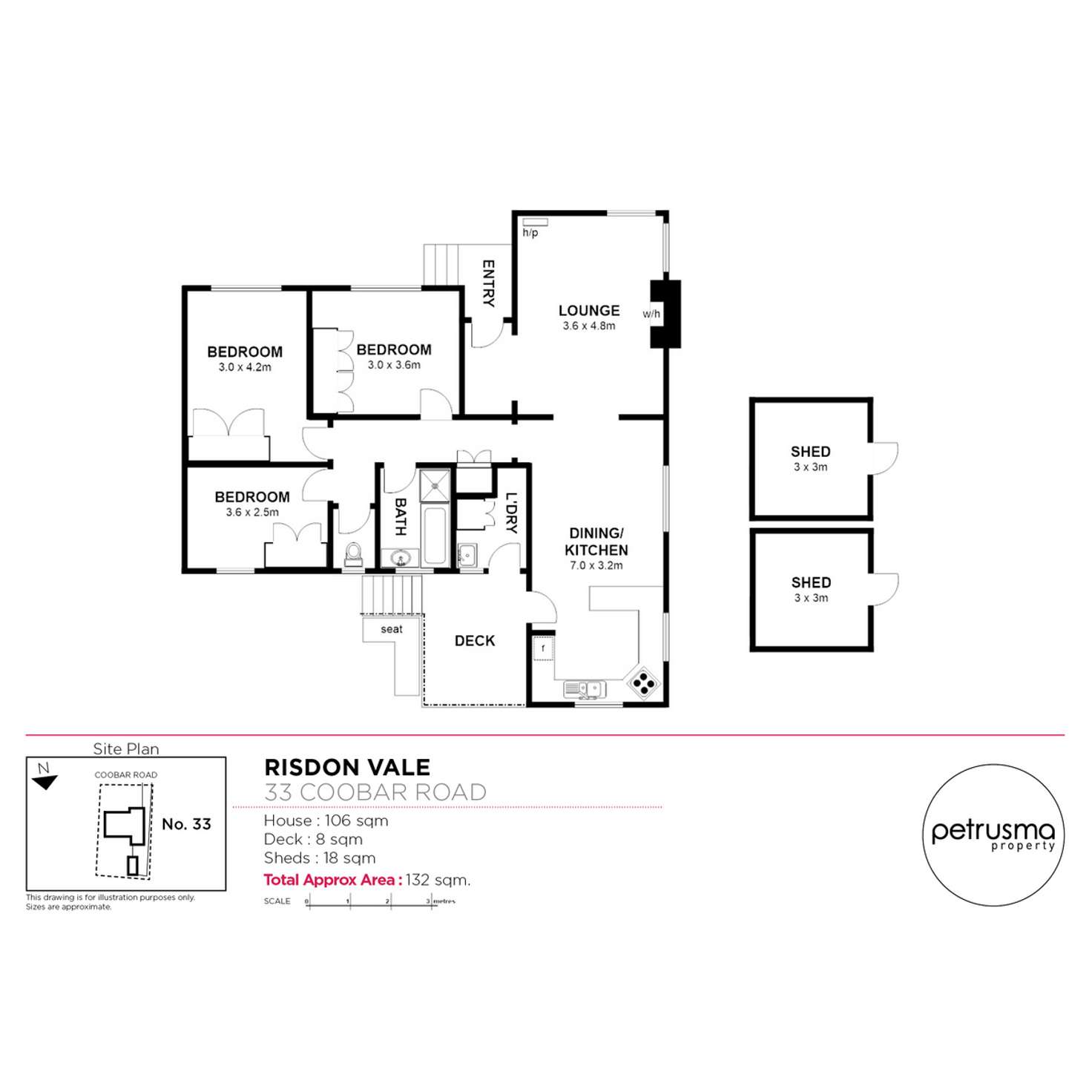 Floorplan of Homely house listing, 33 Coobar Road, Risdon Vale TAS 7016