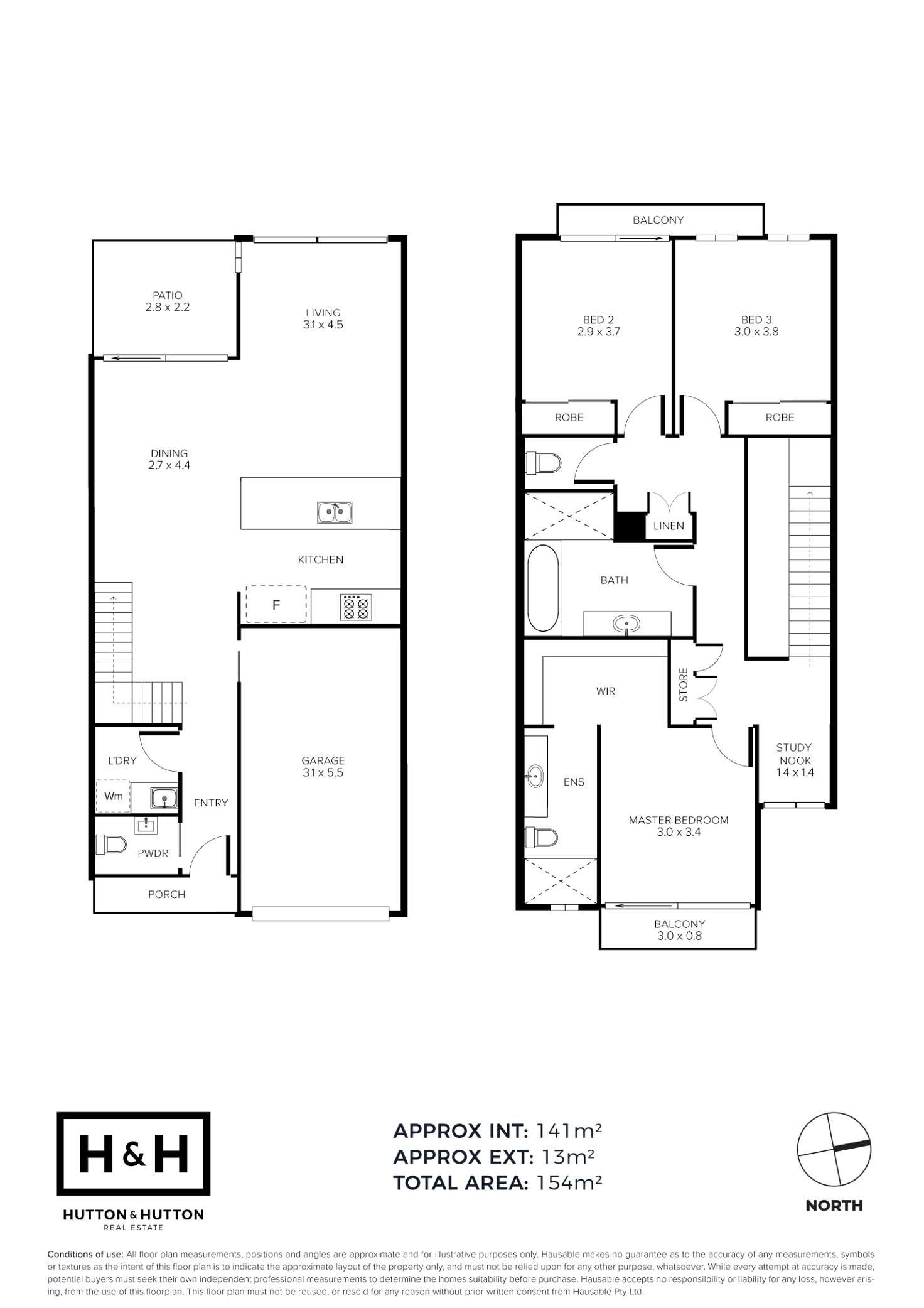 Floorplan of Homely townhouse listing, 34/41 Agincourt Street, Grange QLD 4051