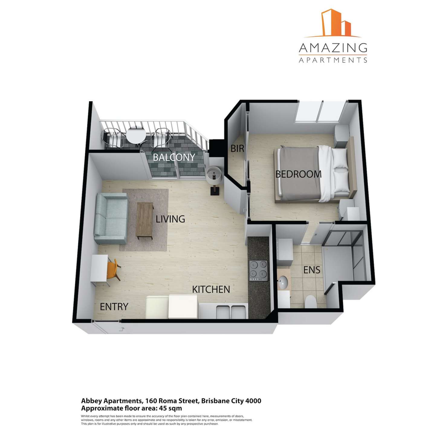Floorplan of Homely apartment listing, 160 Roma Street, Brisbane City QLD 4000