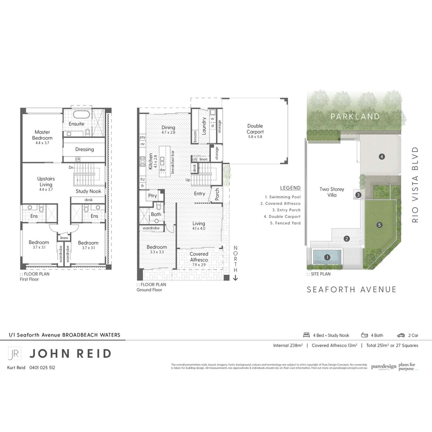 Floorplan of Homely villa listing, 1/1 Seaforth Avenue, Broadbeach Waters QLD 4218