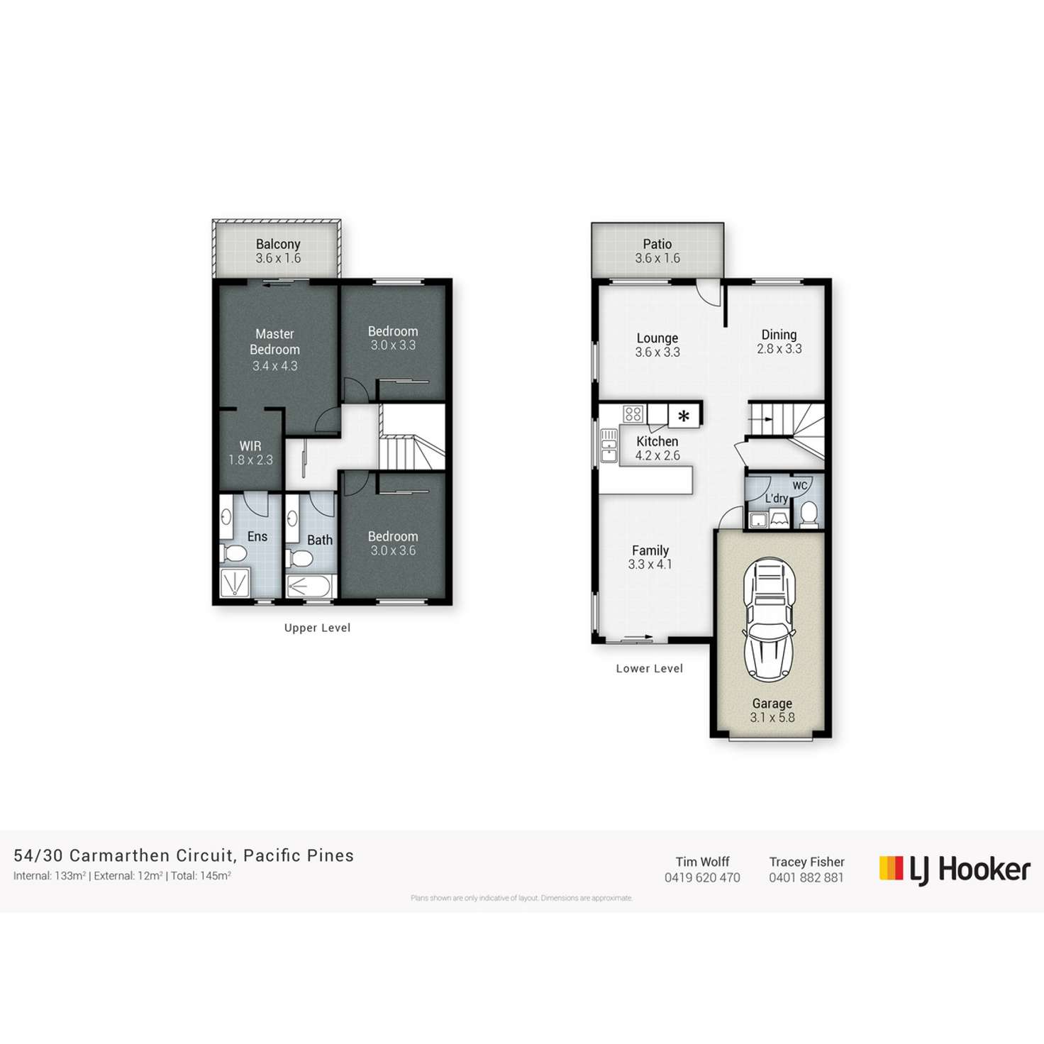 Floorplan of Homely townhouse listing, 54/30 Carmarthen Circuit, Pacific Pines QLD 4211