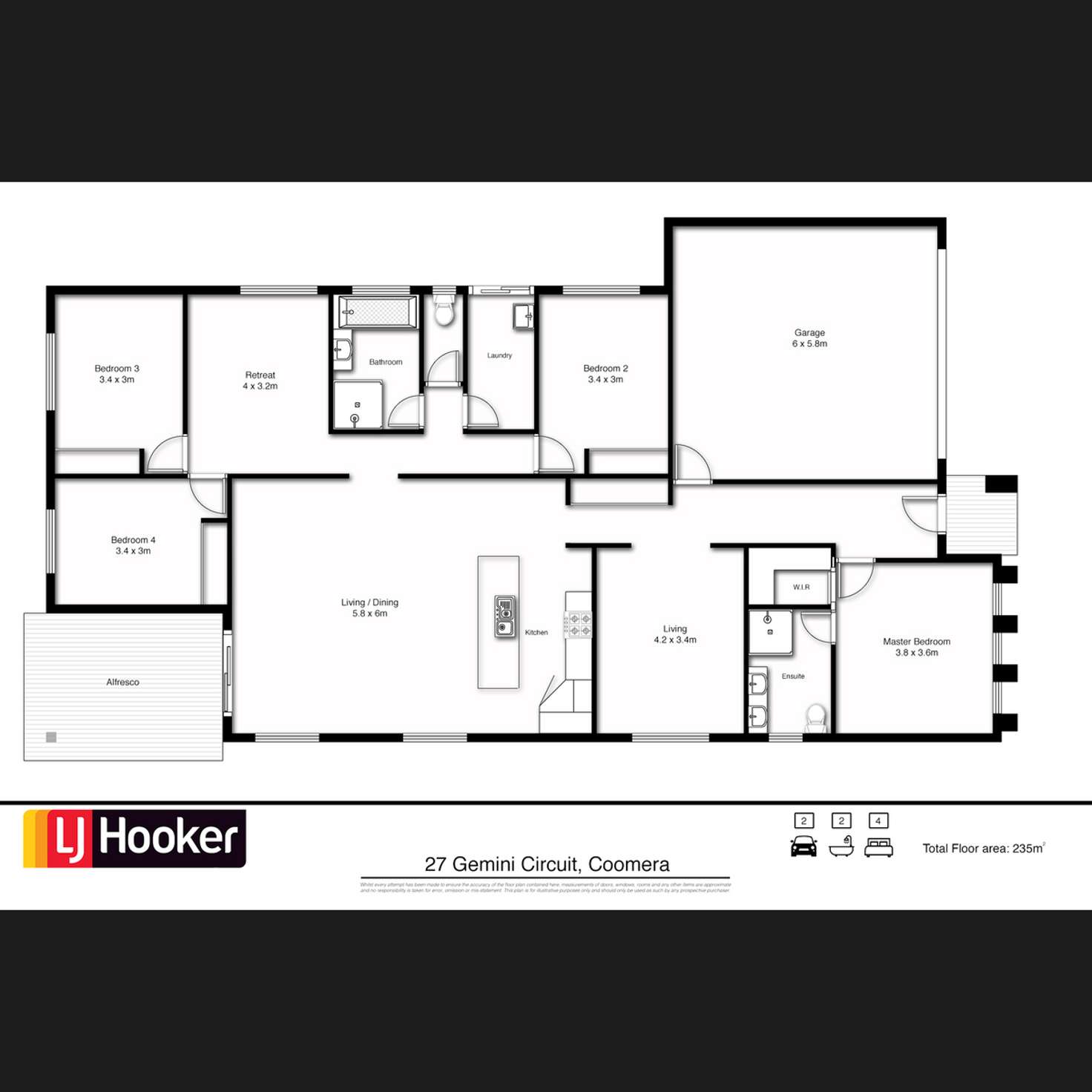 Floorplan of Homely house listing, 27 Gemini Circuit, Coomera QLD 4209