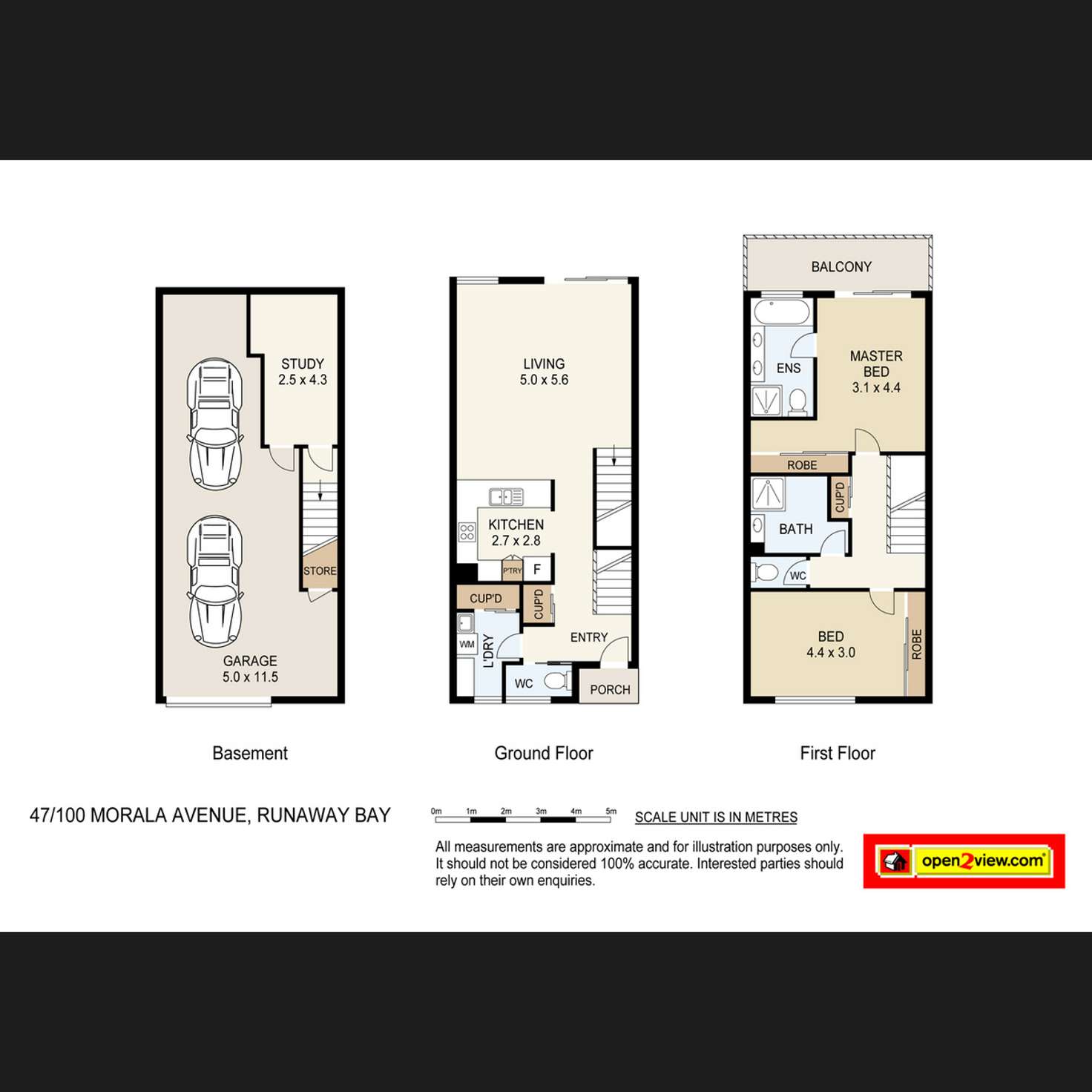 Floorplan of Homely townhouse listing, 47/100 Morala Avenue, Runaway Bay QLD 4216