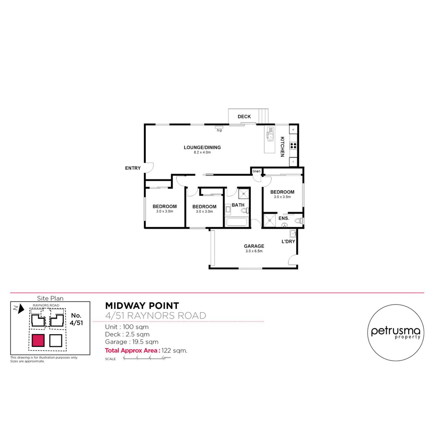 Floorplan of Homely unit listing, 3&4/51 Raynors Road, Midway Point TAS 7171