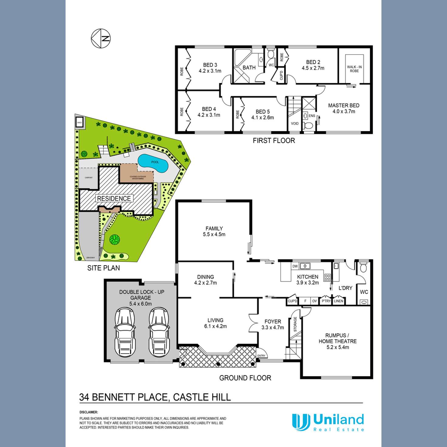 Floorplan of Homely house listing, 34 Bennett Place, Castle Hill NSW 2154