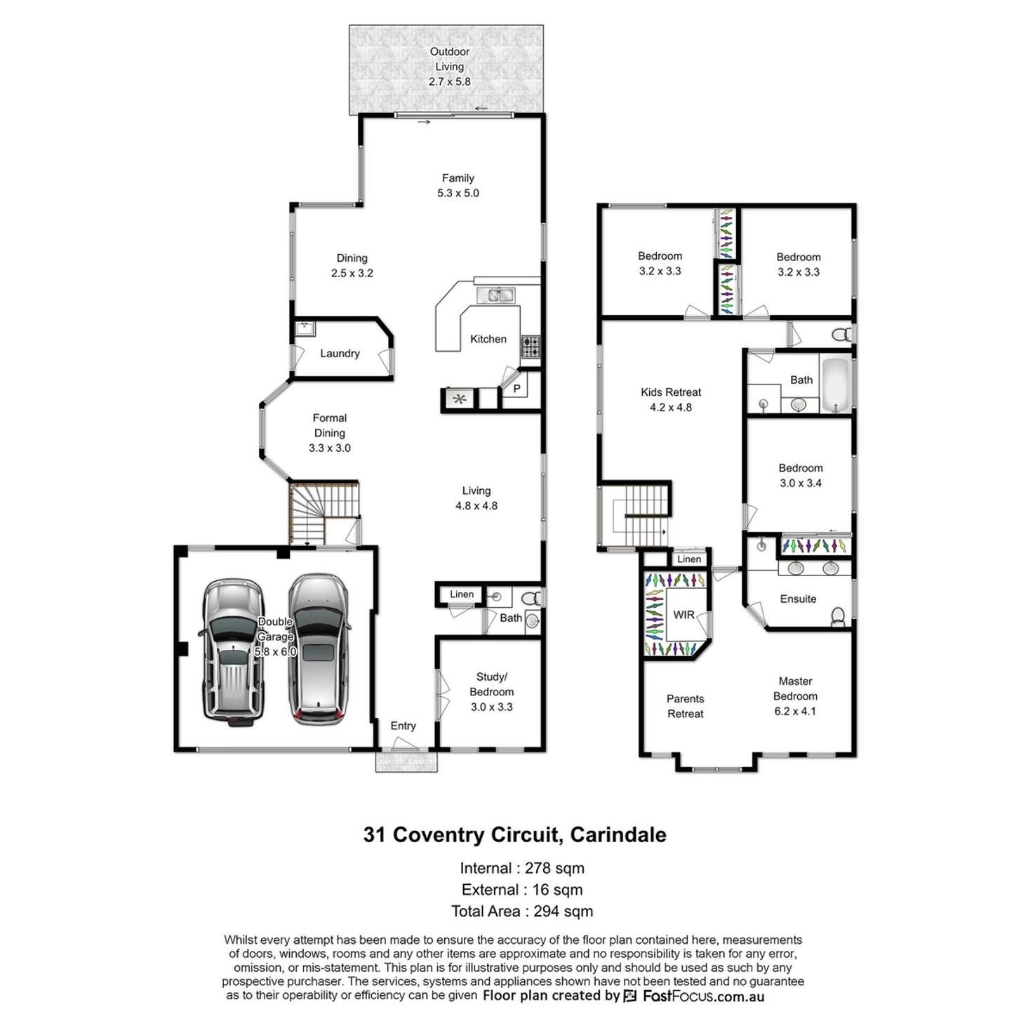 Floorplan of Homely house listing, 31 Coventry Circuit, Carindale QLD 4152