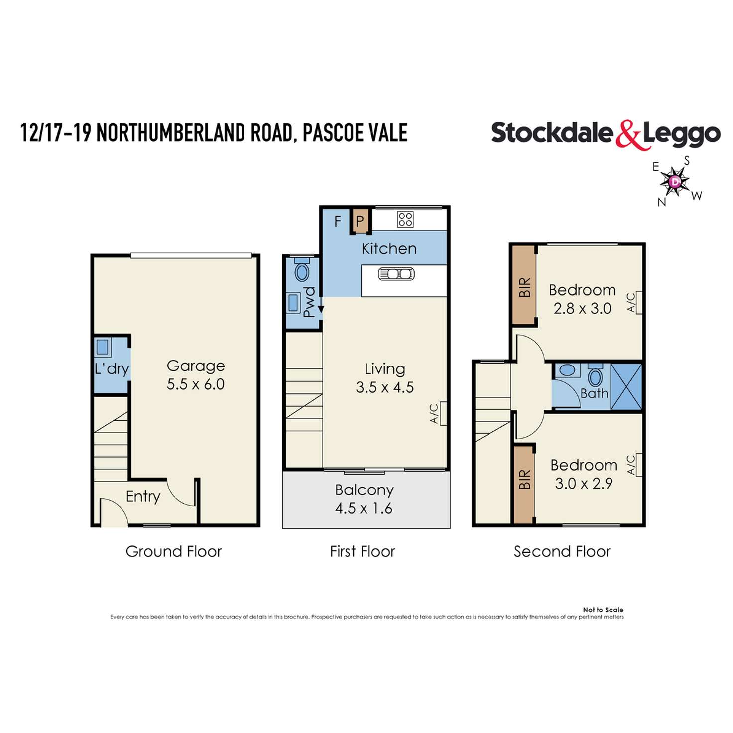 Floorplan of Homely townhouse listing, 12/17-19 Northumberland Road, Pascoe Vale VIC 3044