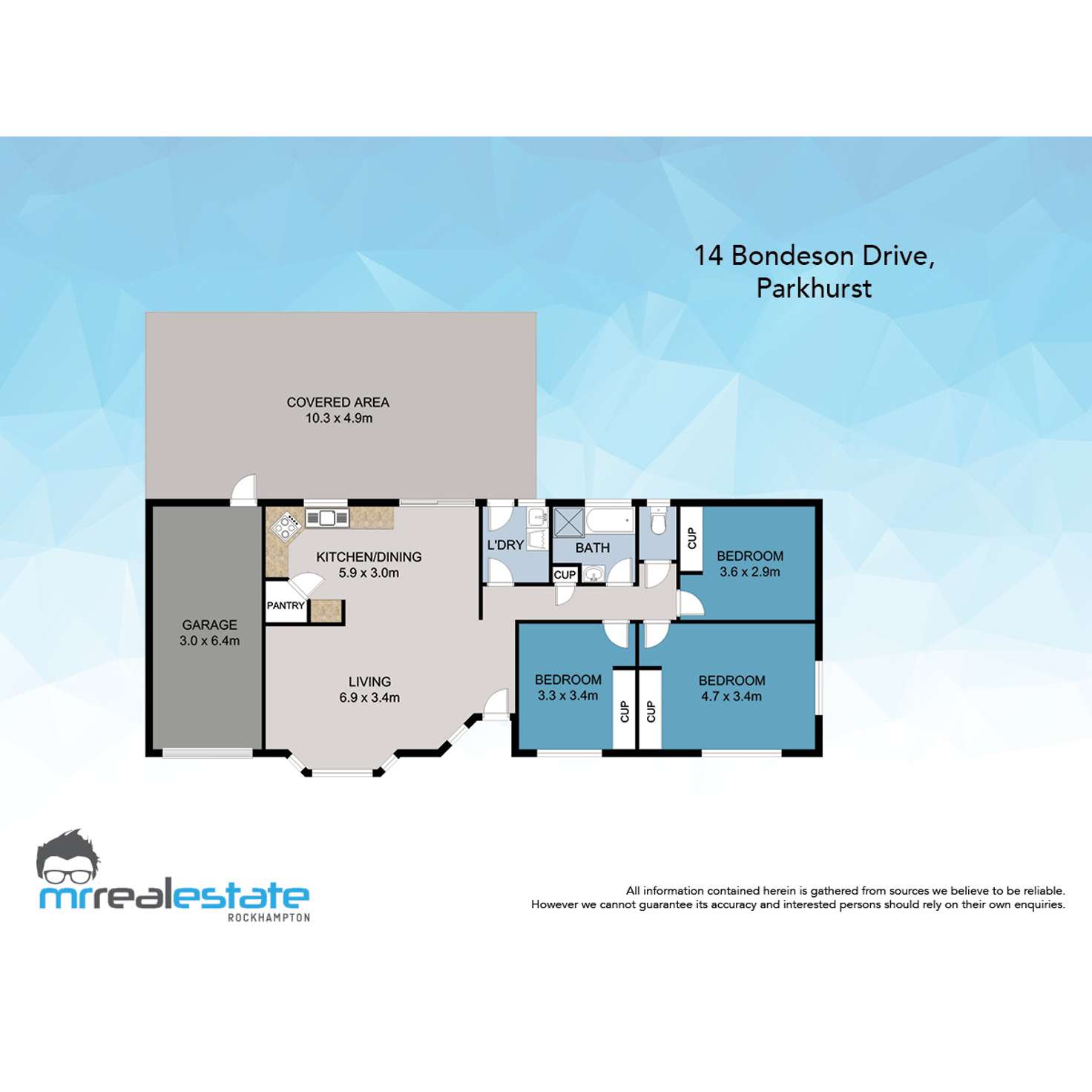 Floorplan of Homely house listing, 14 Bondeson Drive, Parkhurst QLD 4702