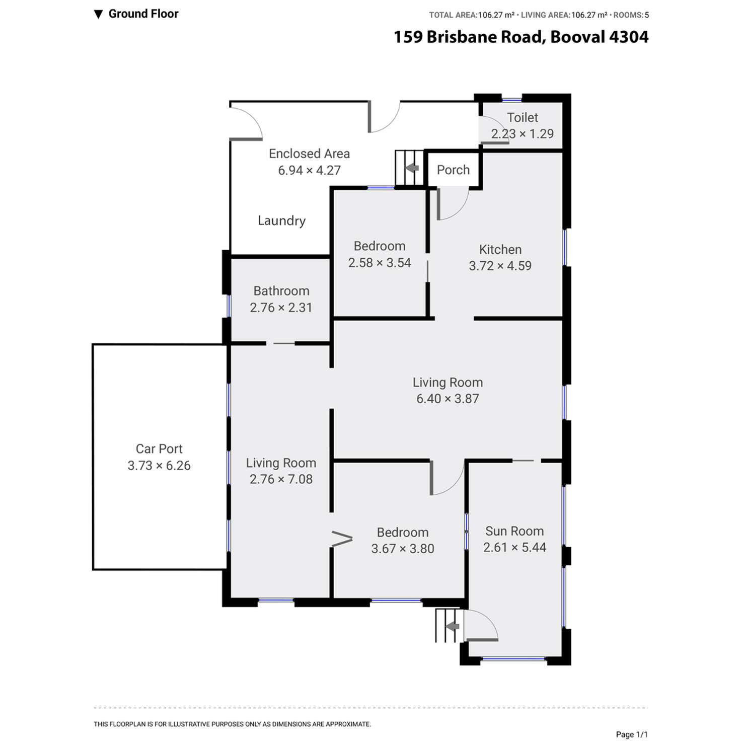 Floorplan of Homely house listing, 159 Brisbane Road, Booval QLD 4304