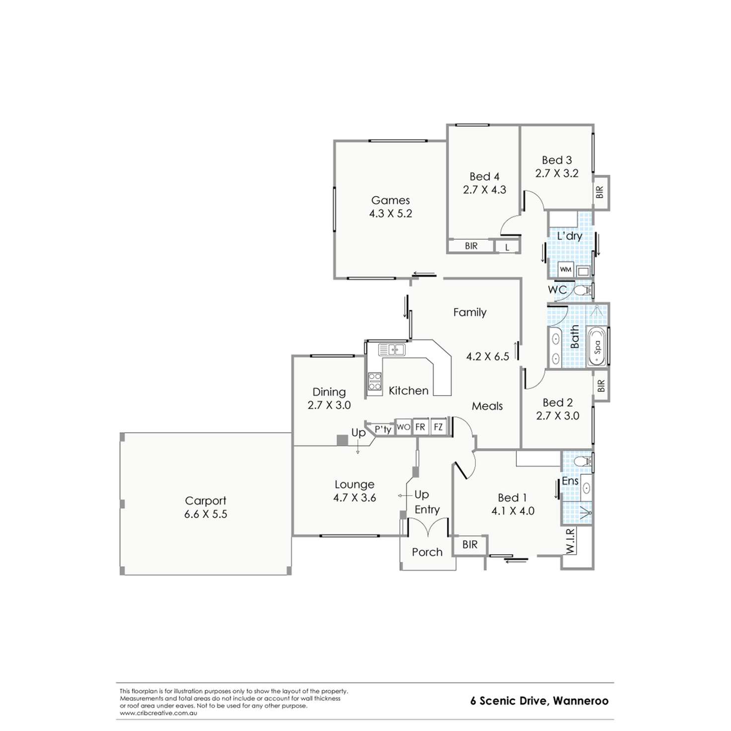 Floorplan of Homely house listing, 6 Scenic Drive, Wanneroo WA 6065