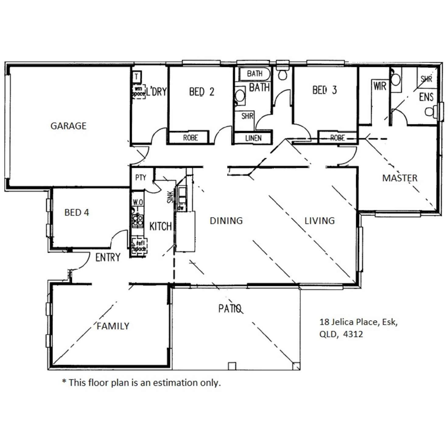 Floorplan of Homely house listing, 18 Jelica Place, Esk QLD 4312
