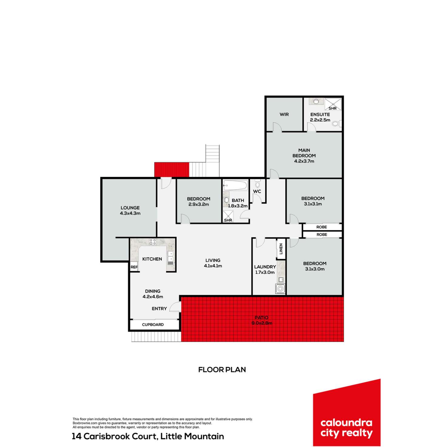Floorplan of Homely house listing, 14 Carisbrook Court, Little Mountain QLD 4551