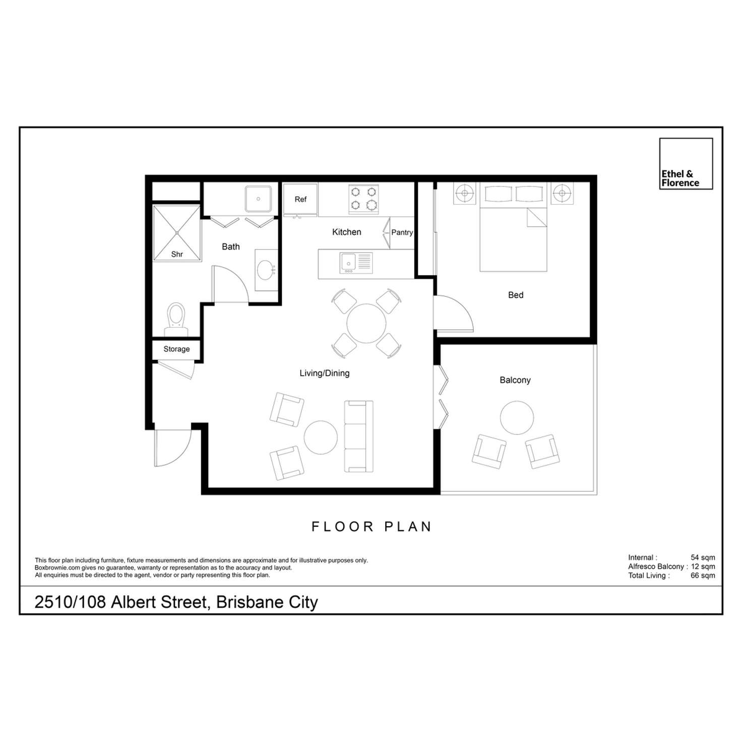 Floorplan of Homely apartment listing, 2510/108 Albert Street, Brisbane City QLD 4000