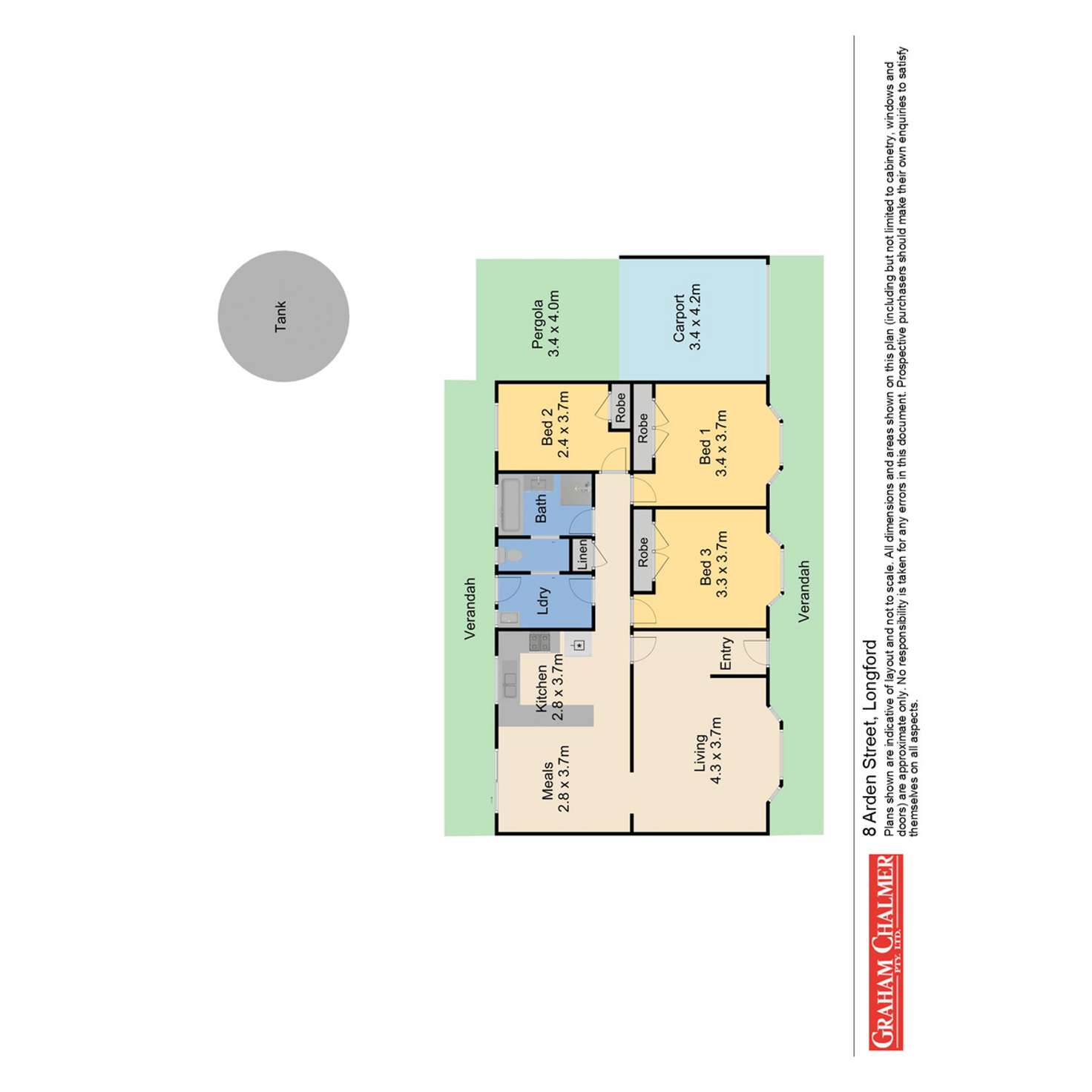 Floorplan of Homely house listing, 8 Arden Street, Longford VIC 3851