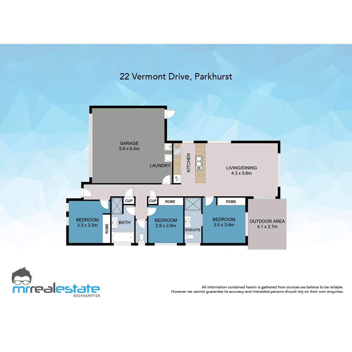 Floorplan of Homely house listing, 22 Vermont Drive, Parkhurst QLD 4702