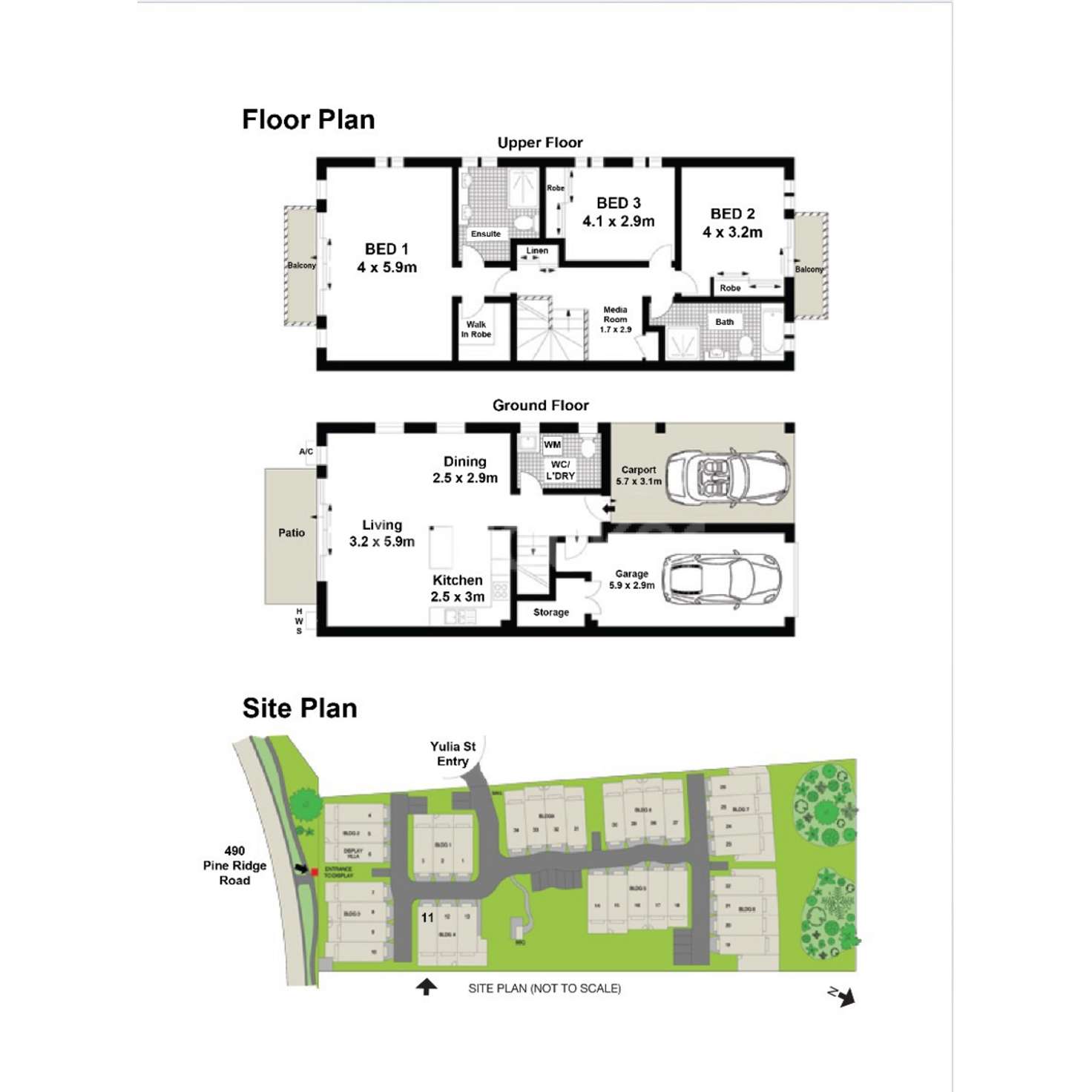 Floorplan of Homely townhouse listing, 11/22 Yulia Street, Coombabah QLD 4216