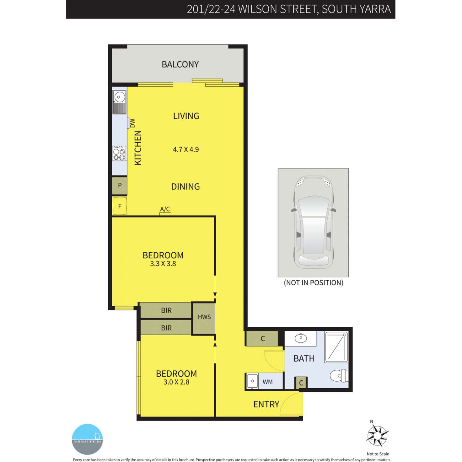 Floorplan of Homely apartment listing, 201/22-24 Wilson Street, South Yarra VIC 3141
