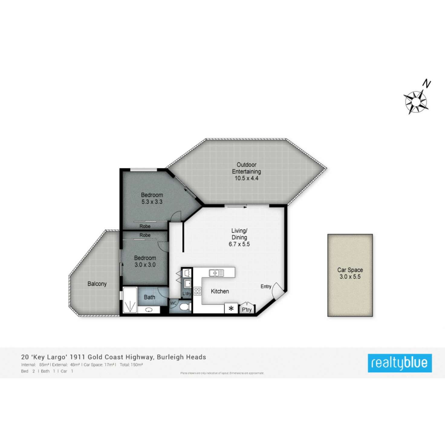 Floorplan of Homely apartment listing, 20/1911 Gold Coast Highway, Burleigh Heads QLD 4220