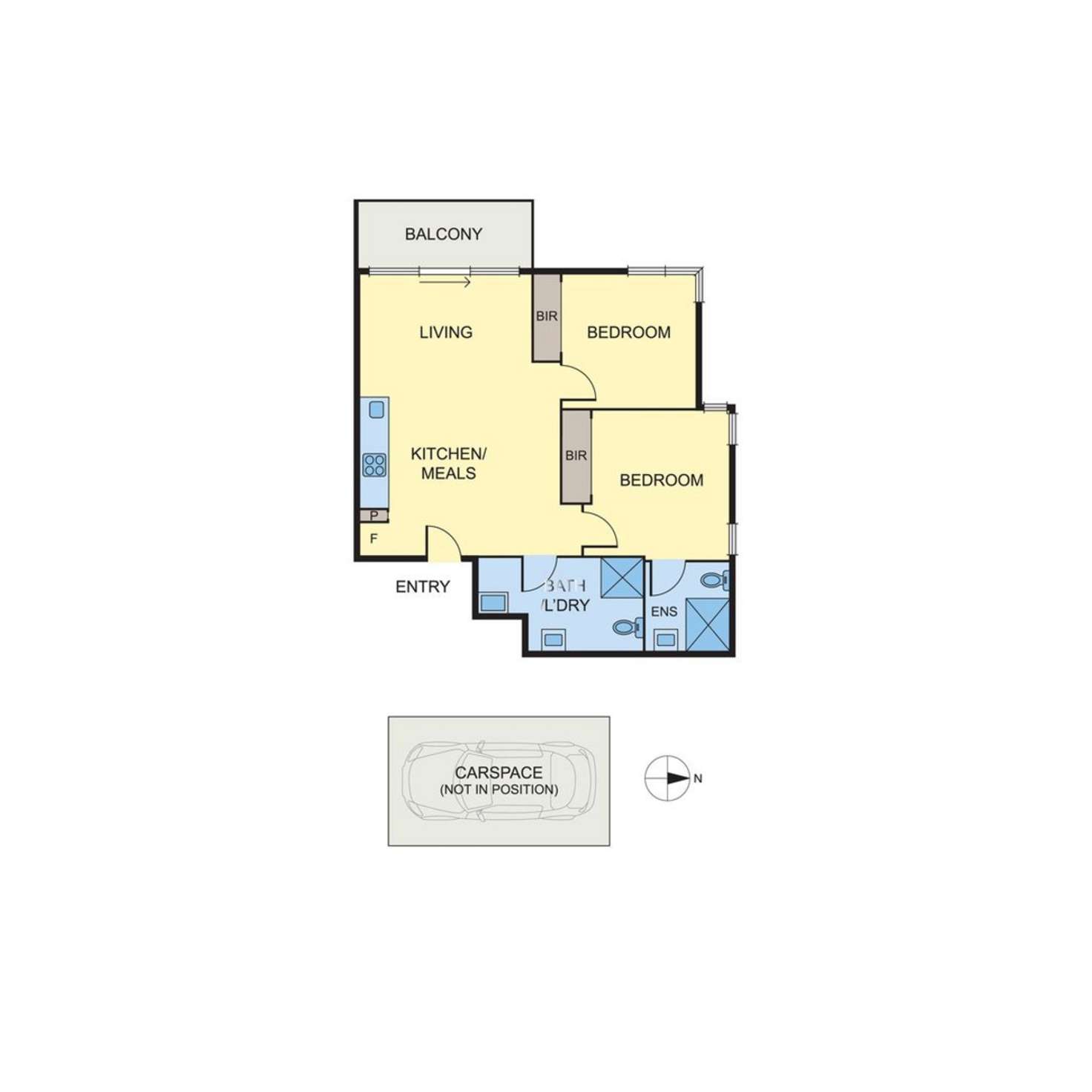 Floorplan of Homely apartment listing, 201/475 Cardigan Street, Carlton VIC 3053