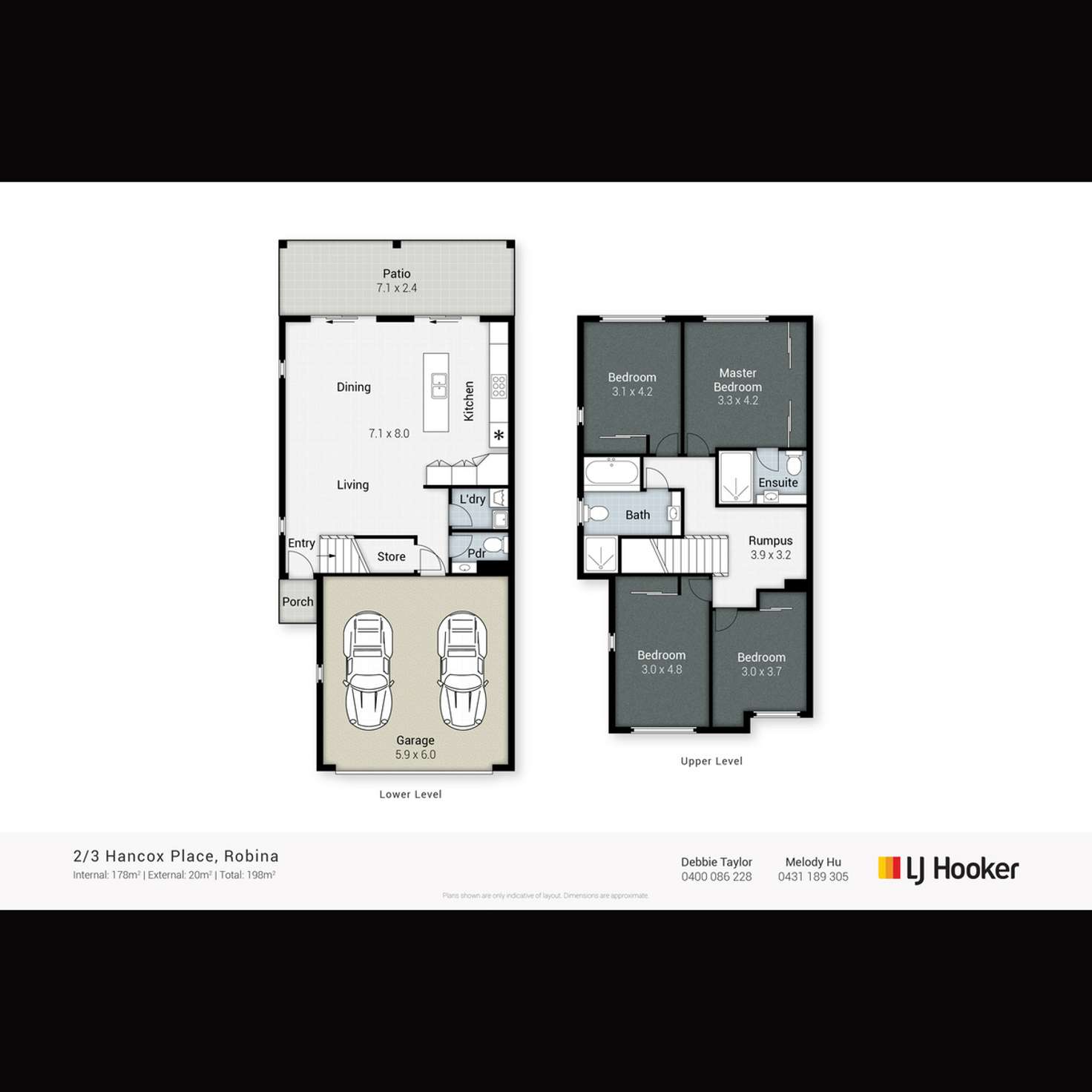 Floorplan of Homely townhouse listing, 2/3 Hancox Place, Robina QLD 4226