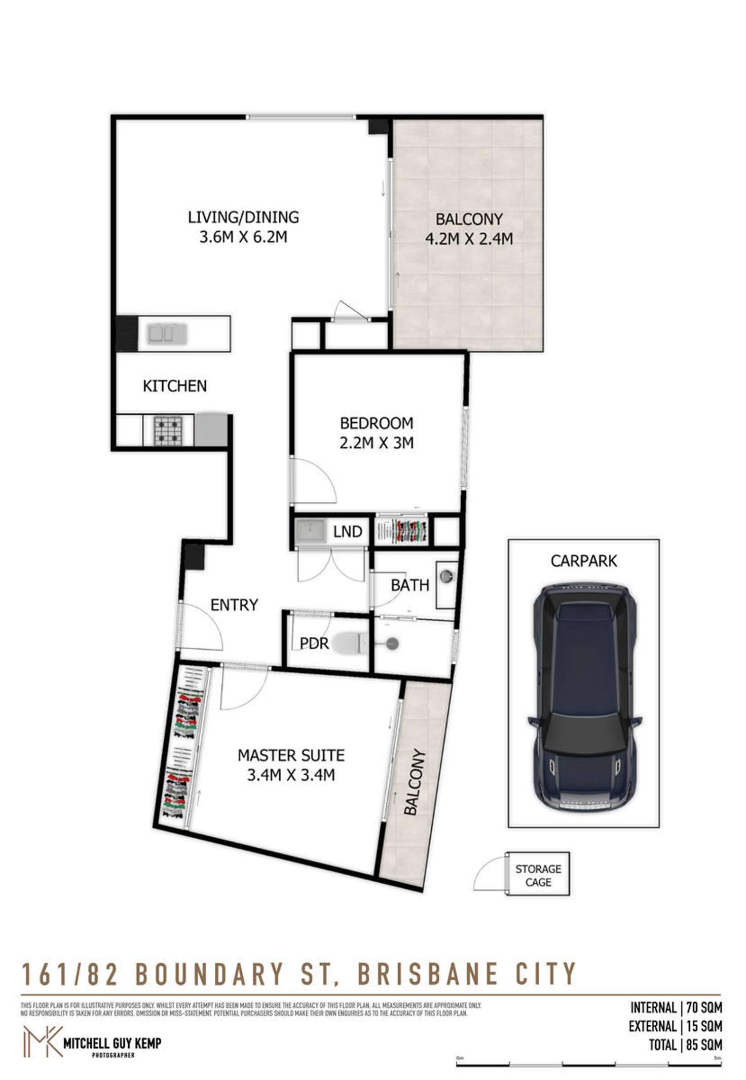 Floorplan of Homely apartment listing, 161/82 Boundary Street, Brisbane City QLD 4000