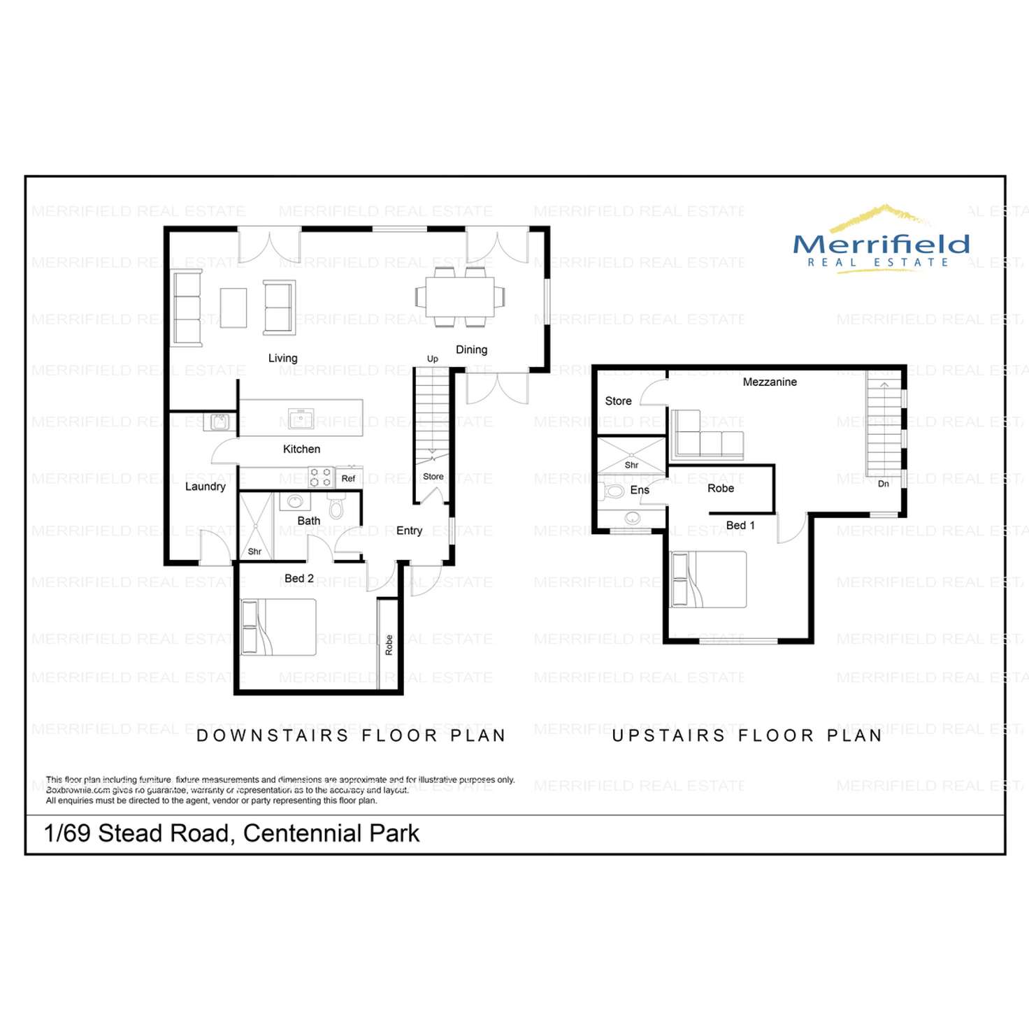 Floorplan of Homely unit listing, 1/69 Stead Road, Centennial Park WA 6330