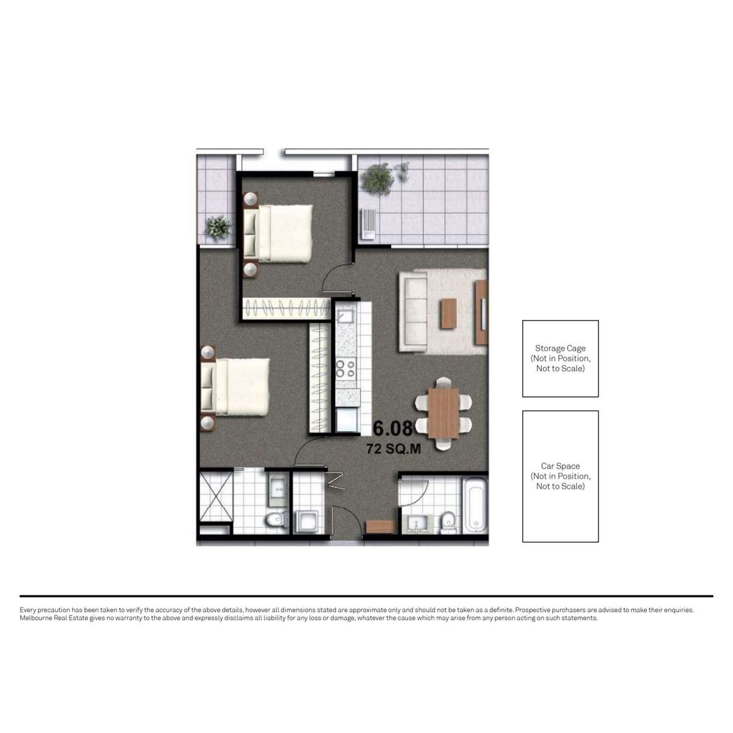 Floorplan of Homely apartment listing, 608/2 McGoun Street, Richmond VIC 3121