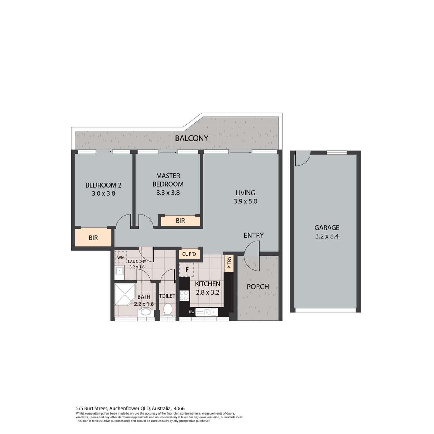 Floorplan of Homely unit listing, 5/5 Burt Street, Auchenflower QLD 4066