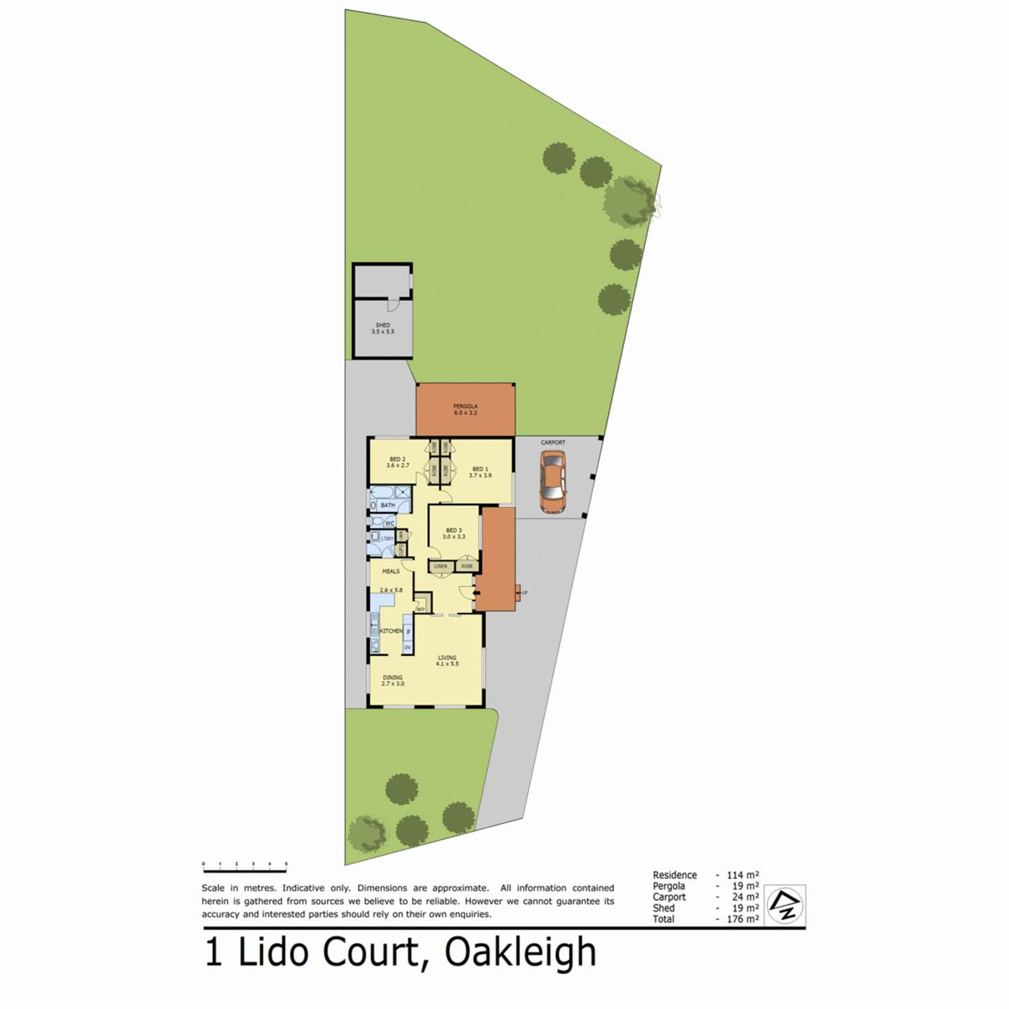 Floorplan of Homely house listing, 1 Lido Court, Oakleigh South VIC 3167