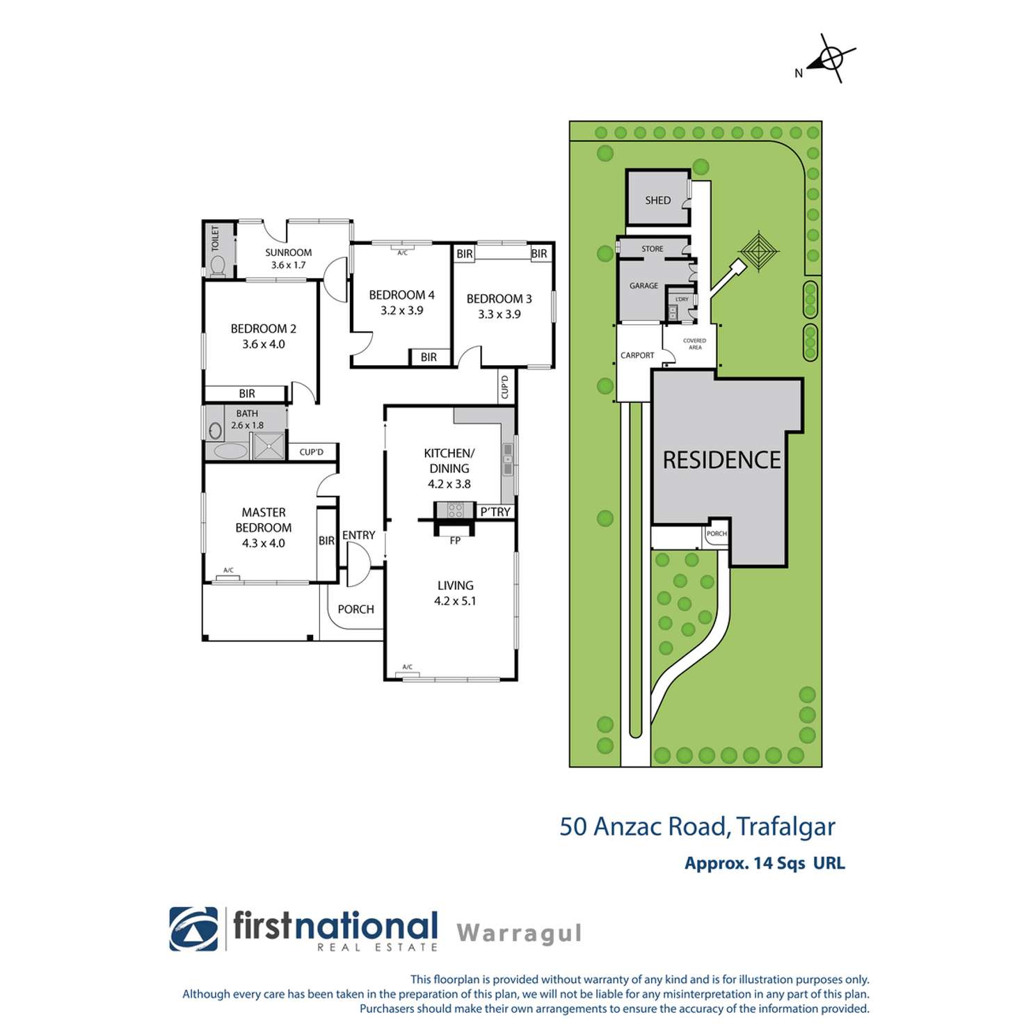 Floorplan of Homely house listing, 50 Anzac Road, Trafalgar VIC 3824