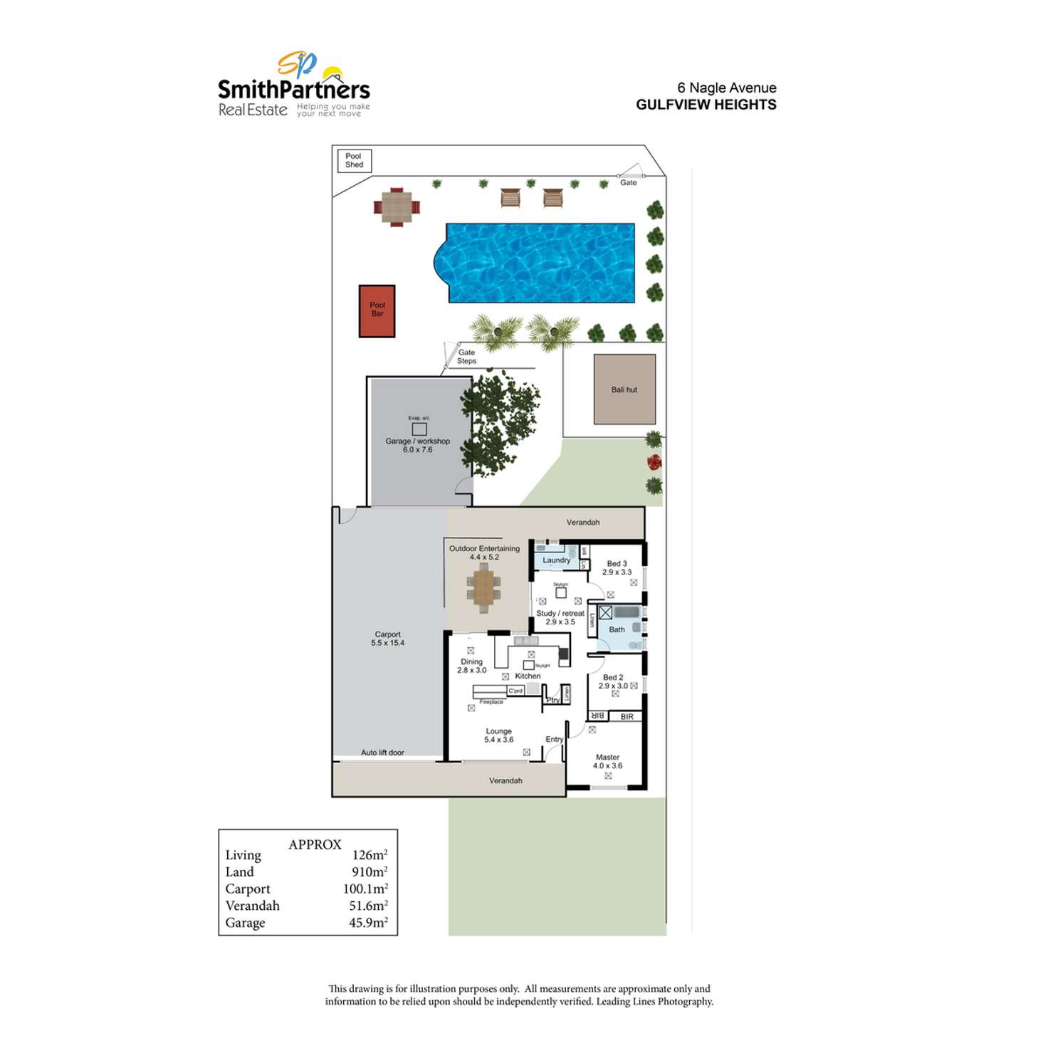 Floorplan of Homely house listing, 6 Nagle Avenue, Gulfview Heights SA 5096