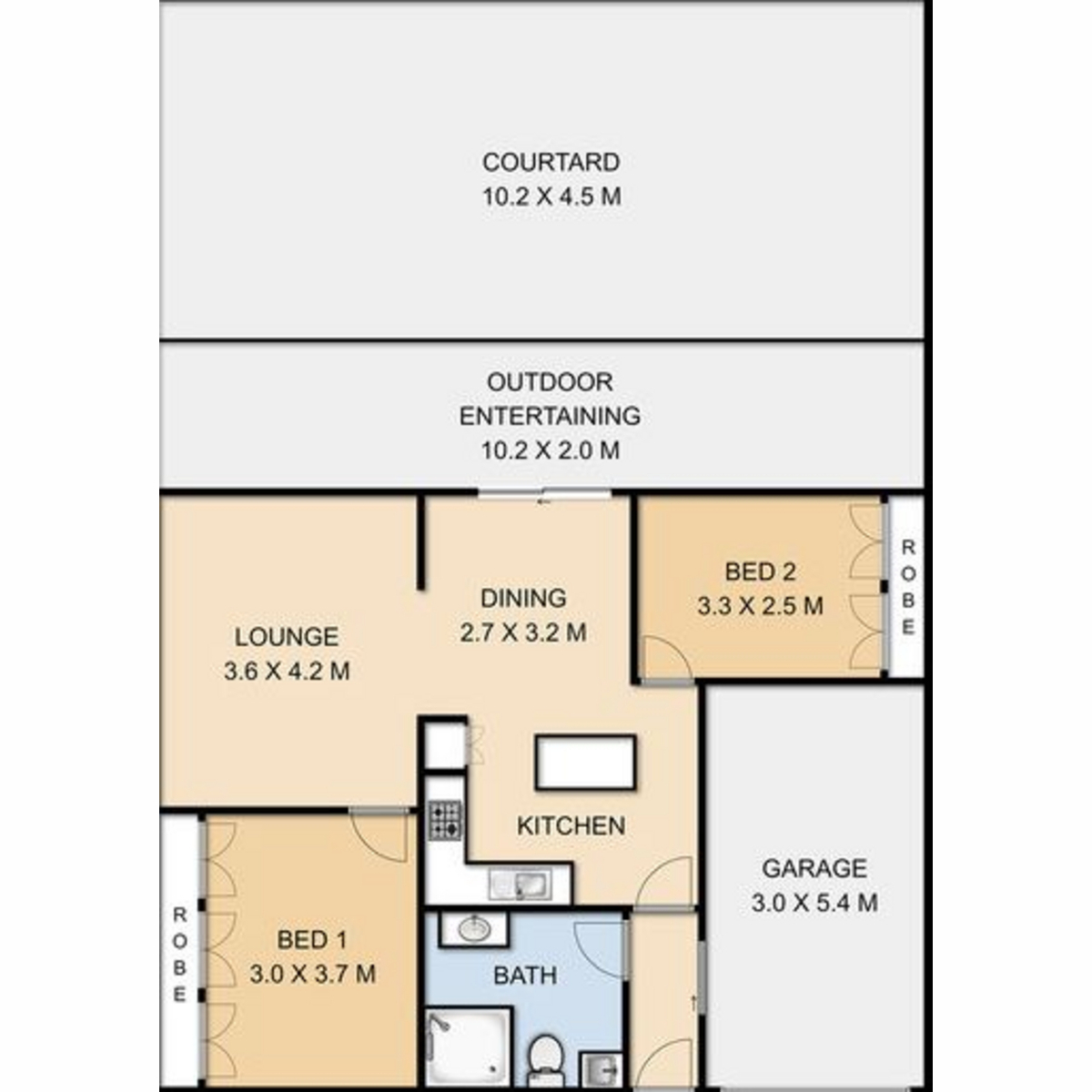 Floorplan of Homely unit listing, 1/15 Truscott Street, Wilsonton QLD 4350