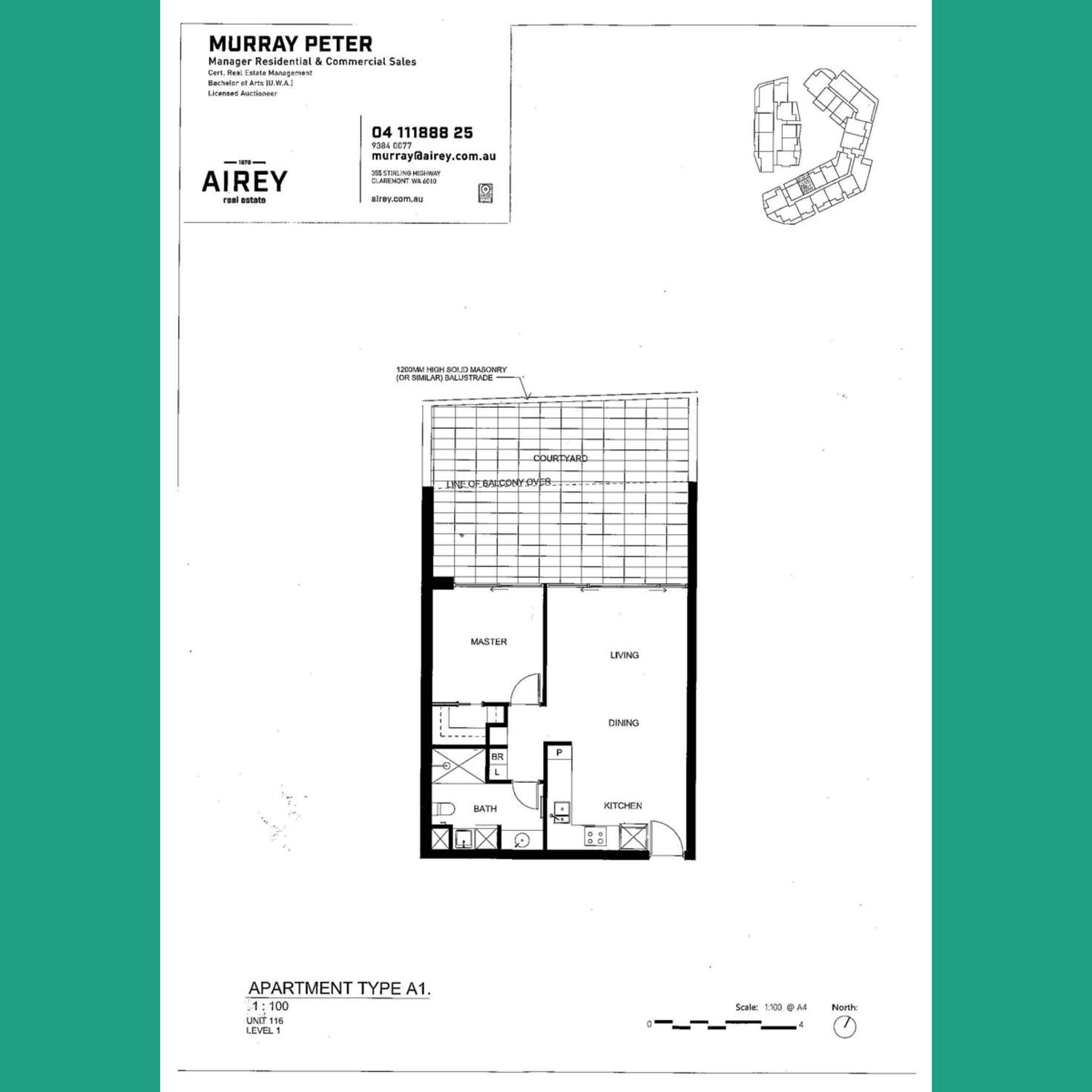 Floorplan of Homely apartment listing, 409/5 Shenton Road, Claremont WA 6010