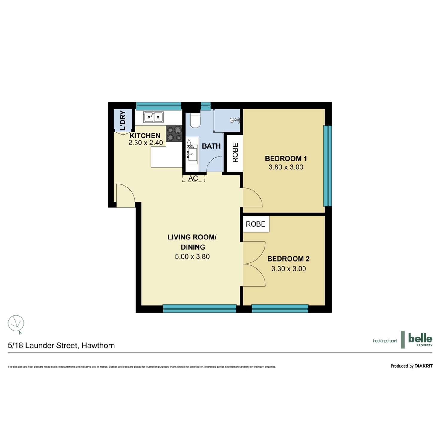 Floorplan of Homely apartment listing, 5/18 Launder Street, Hawthorn VIC 3122