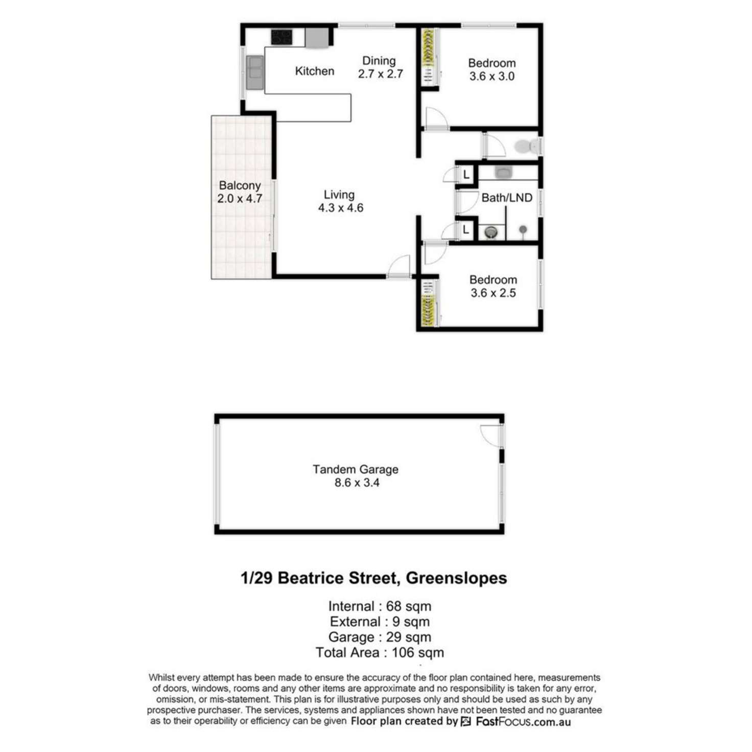 Floorplan of Homely unit listing, 1/29 Beatrice Street, Greenslopes QLD 4120