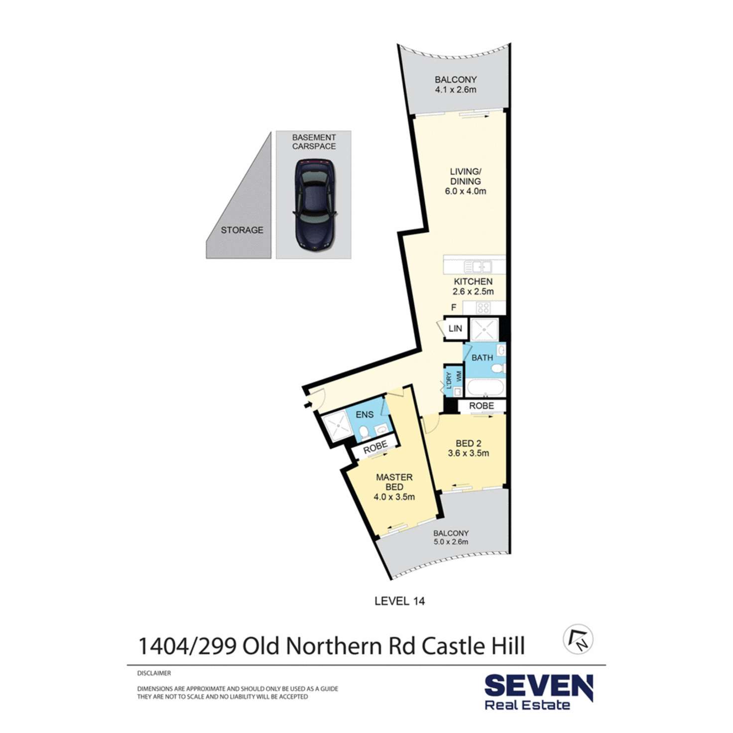 Floorplan of Homely apartment listing, 1404/299 Old Northern Road, Castle Hill NSW 2154