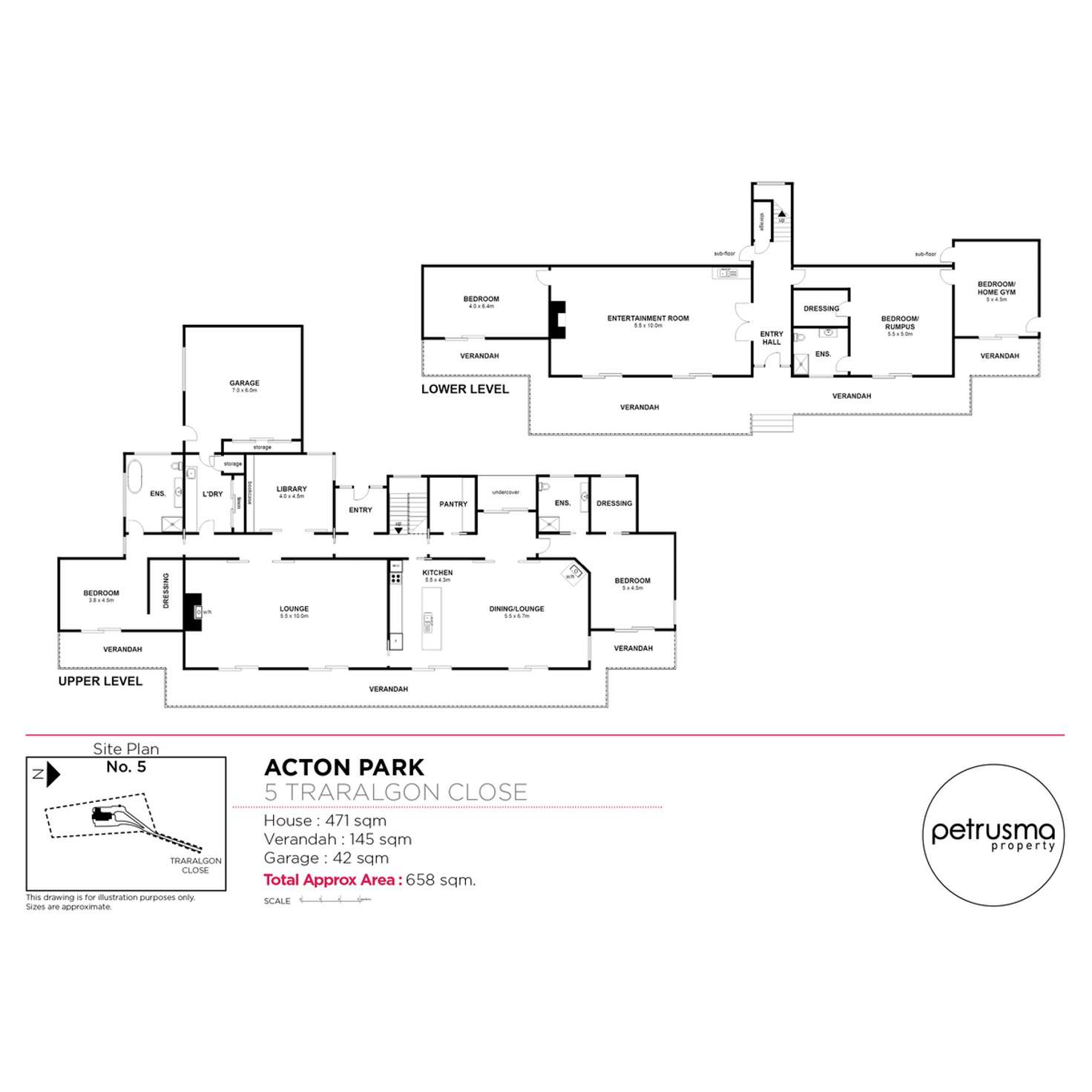 Floorplan of Homely house listing, 5 Traralgon Close, Acton Park TAS 7170