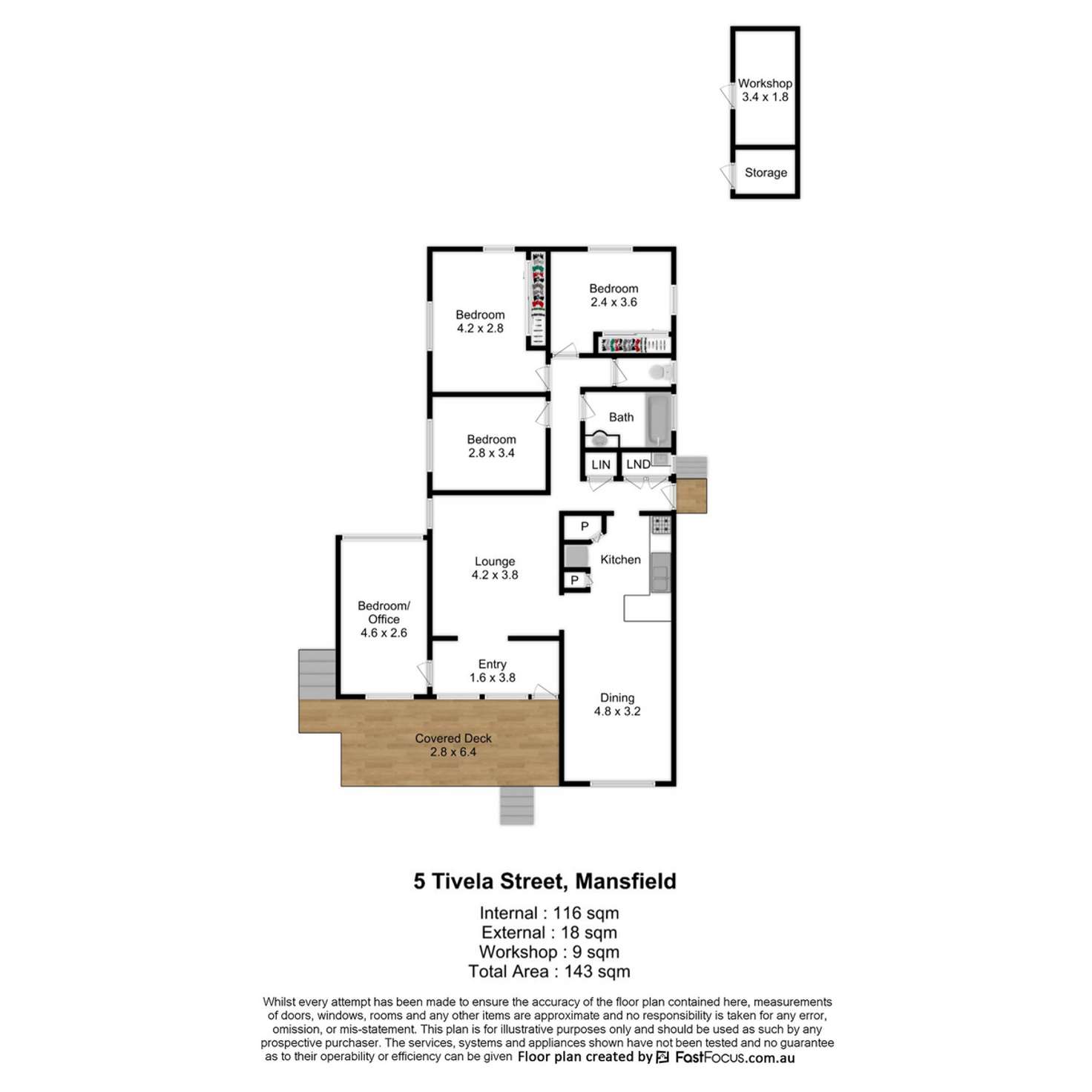 Floorplan of Homely house listing, 5 Tivela Street, Mansfield QLD 4122