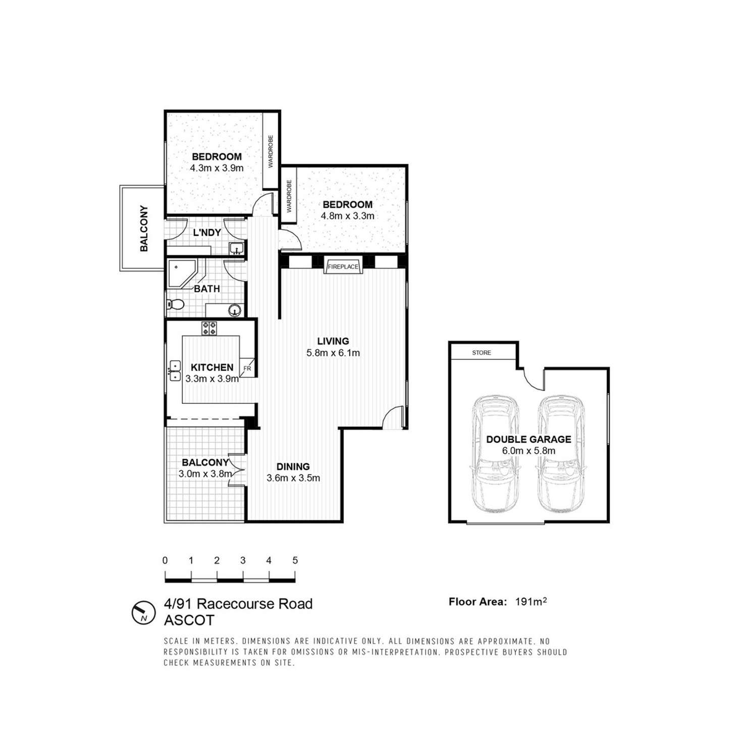 Floorplan of Homely unit listing, 4/91 Racecourse Road, Ascot QLD 4007